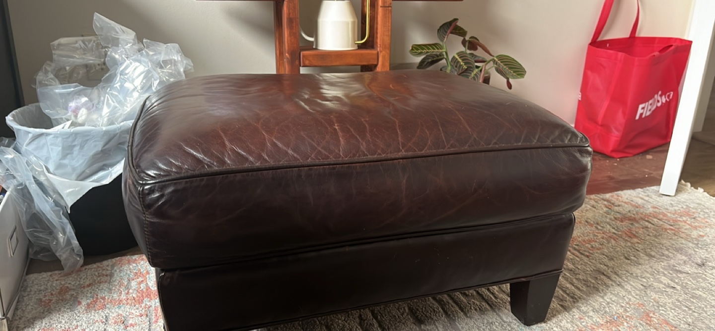Leather Ottoman