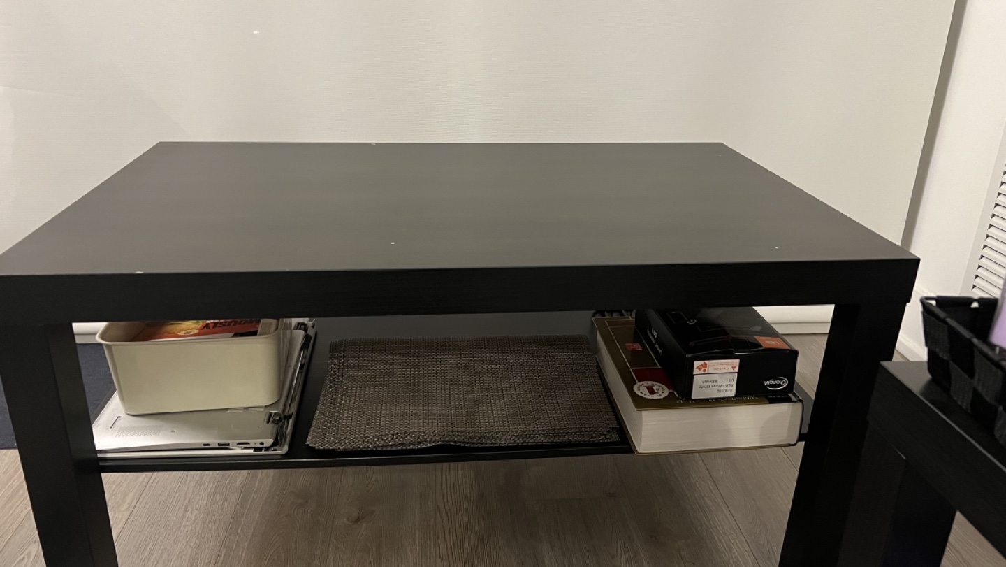 Coffee table, black-brown, 90 X 55 cm