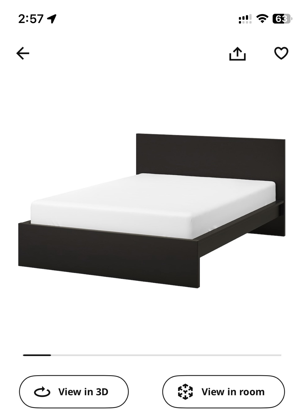 Ikea bed frame- Queen size