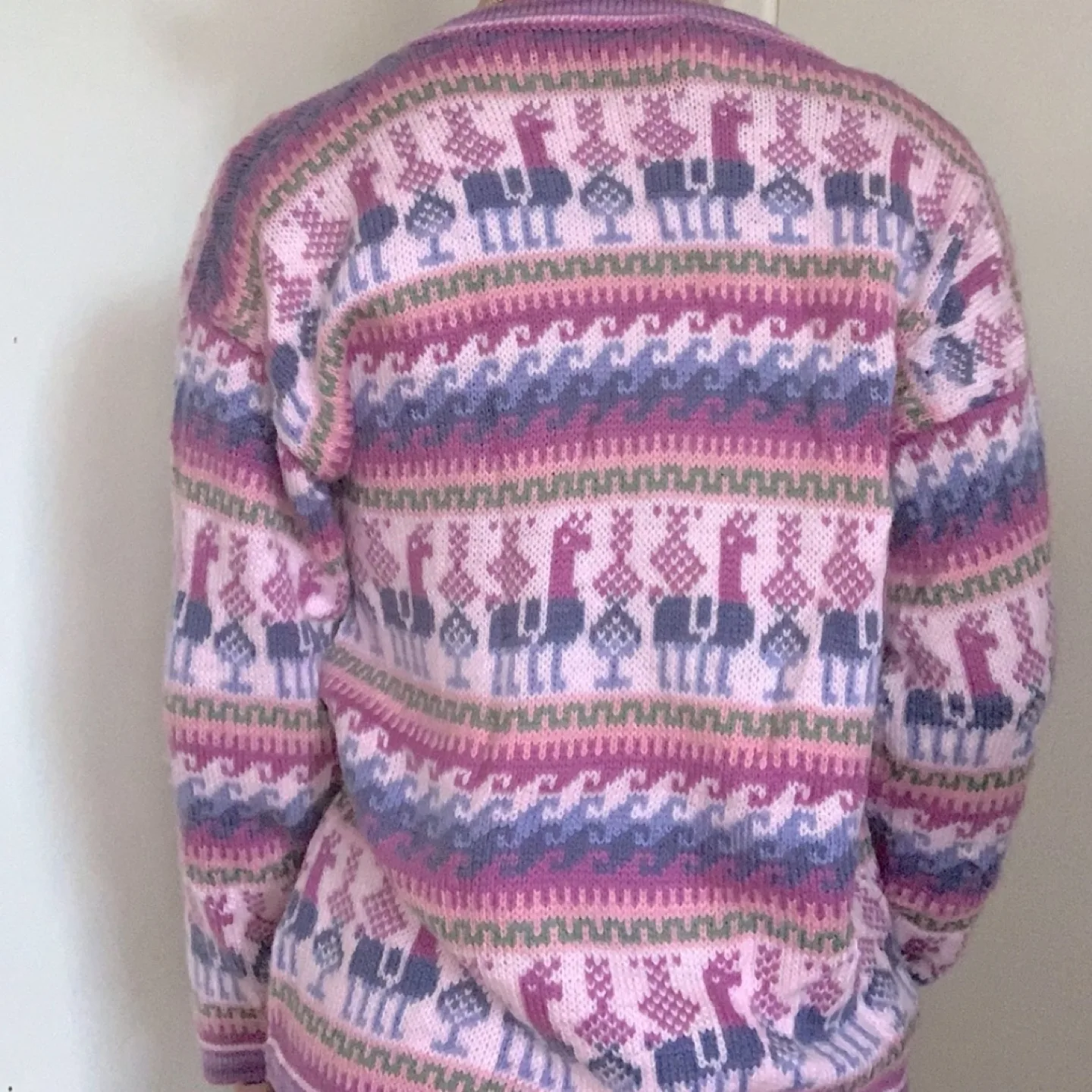 Fair trade 100% Alpaca Wool Hand Knit zip sweater cardigan image indicator(5)