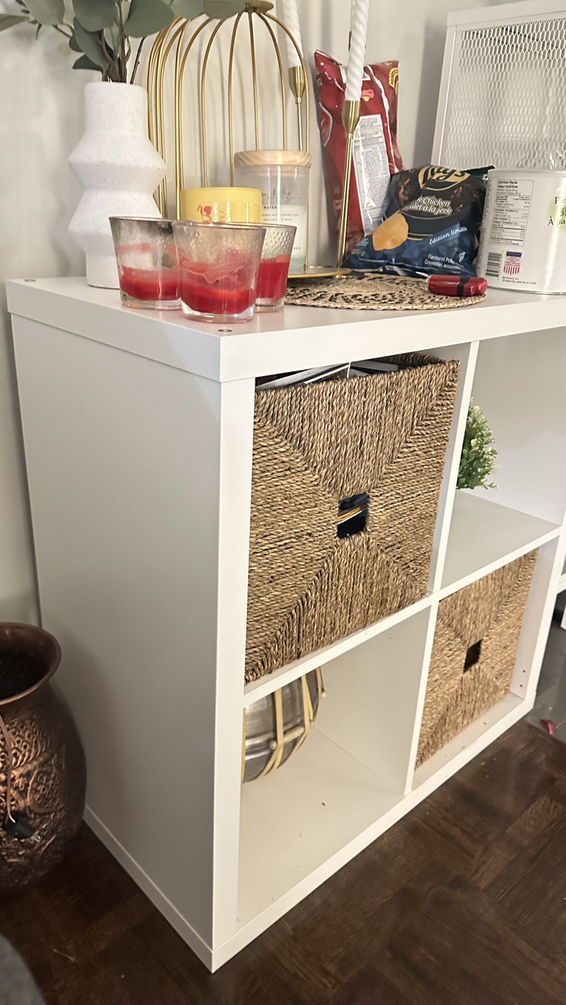 White 3 Cube Shelf Unit