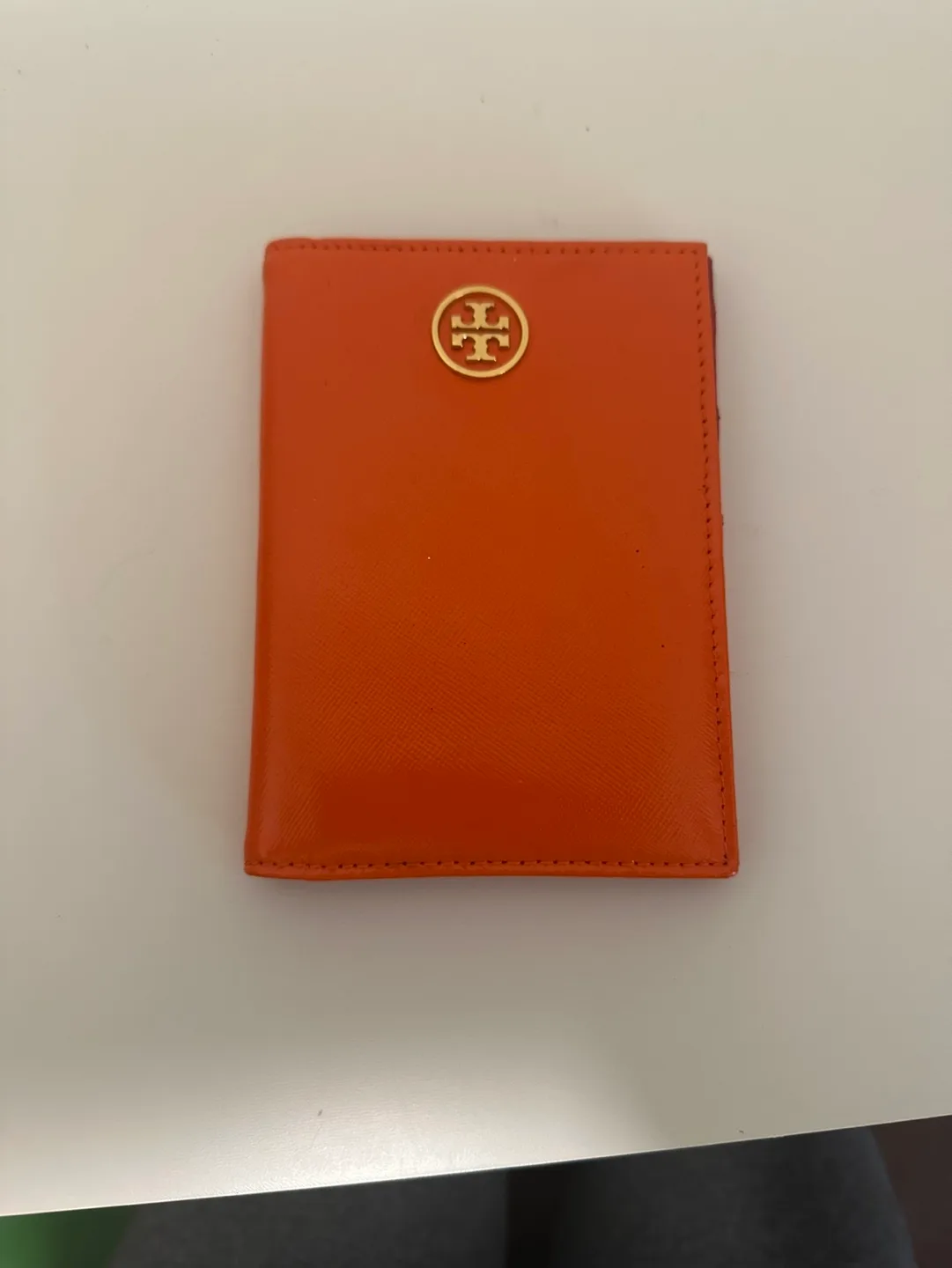 Tory Burch Orange Leather Wallet thumbnail