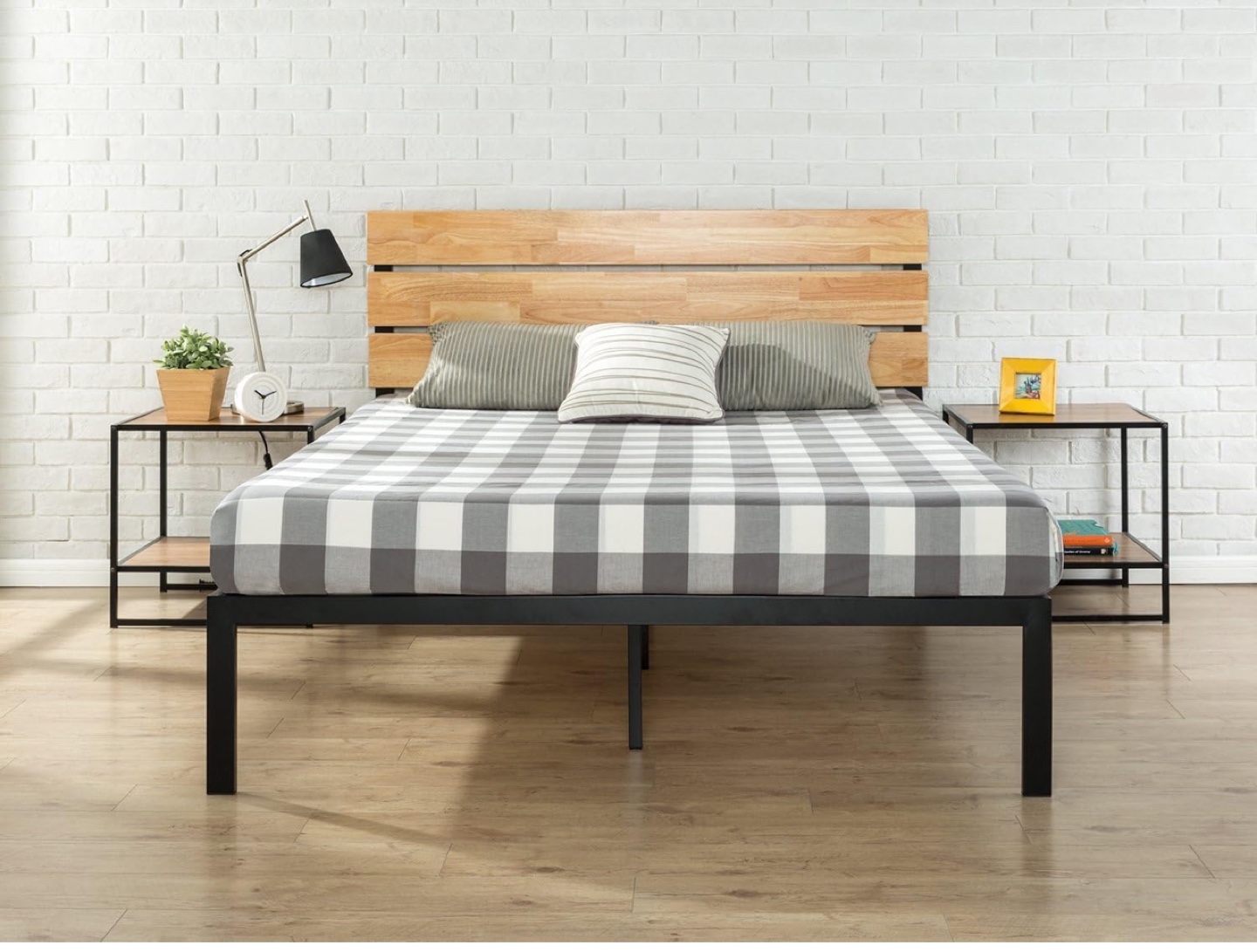 Zinus Queen Bed Frame - Paul Bed Frame with Wood Headboard