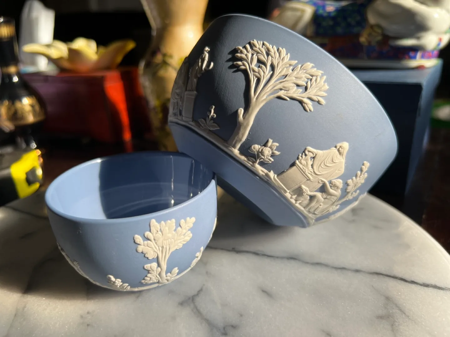 Wedgwood Blue Jasperware Bowl Set image indicator(2)