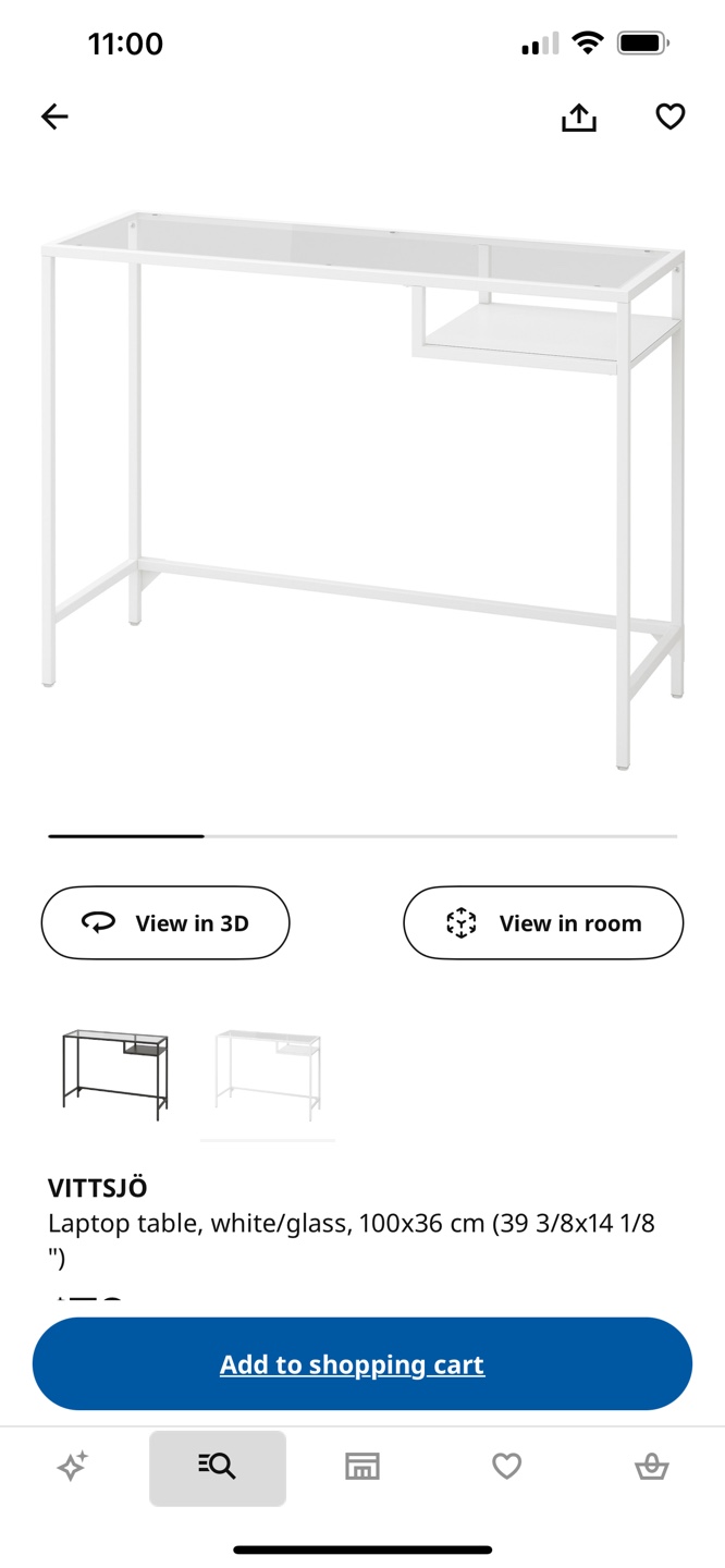 IKEA White/Glass  Laptop Table  (READ DESCRIPTION!) - photo 4