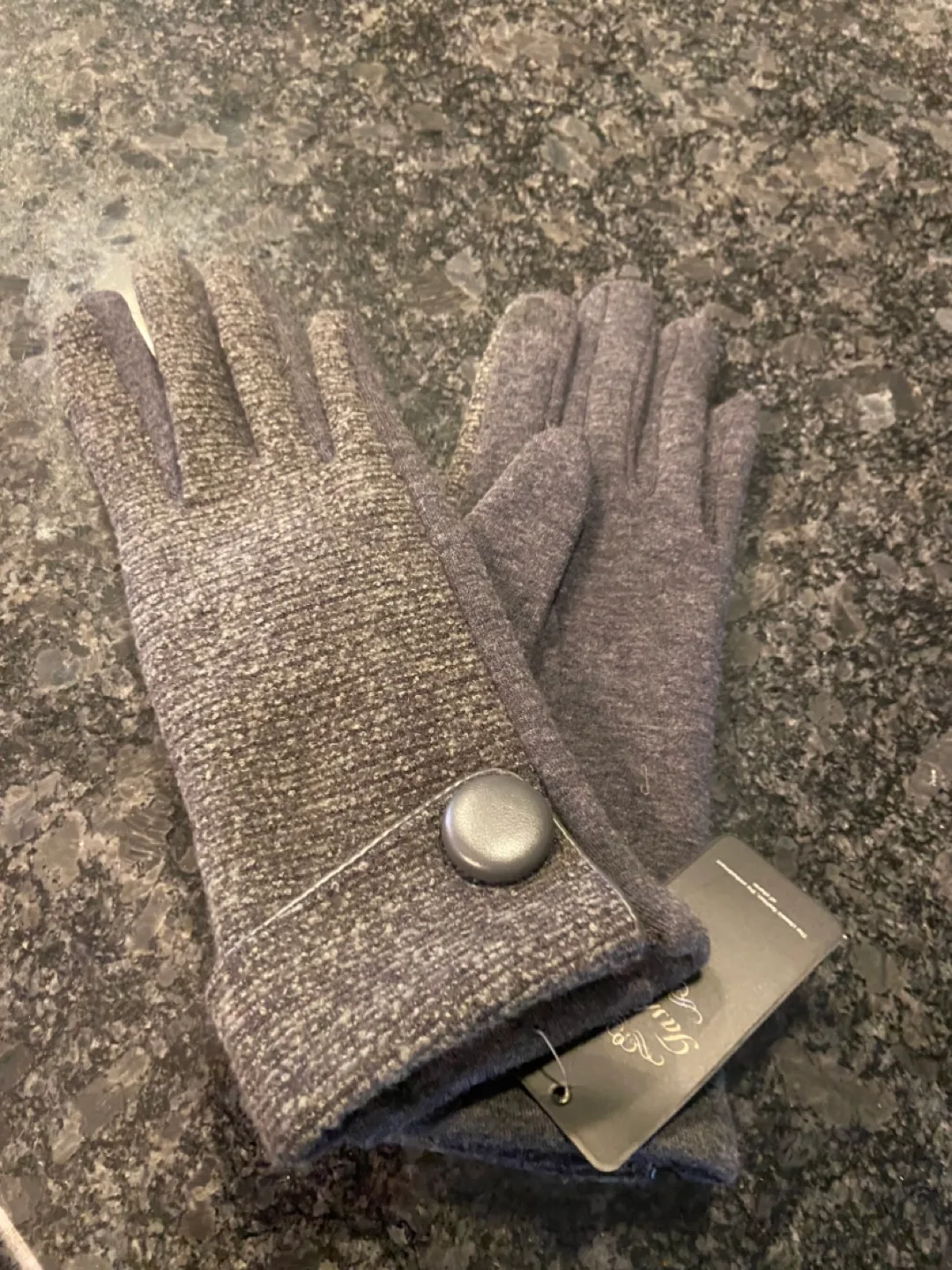 New Women's Grey Dress Gloves with Button image indicator(4)