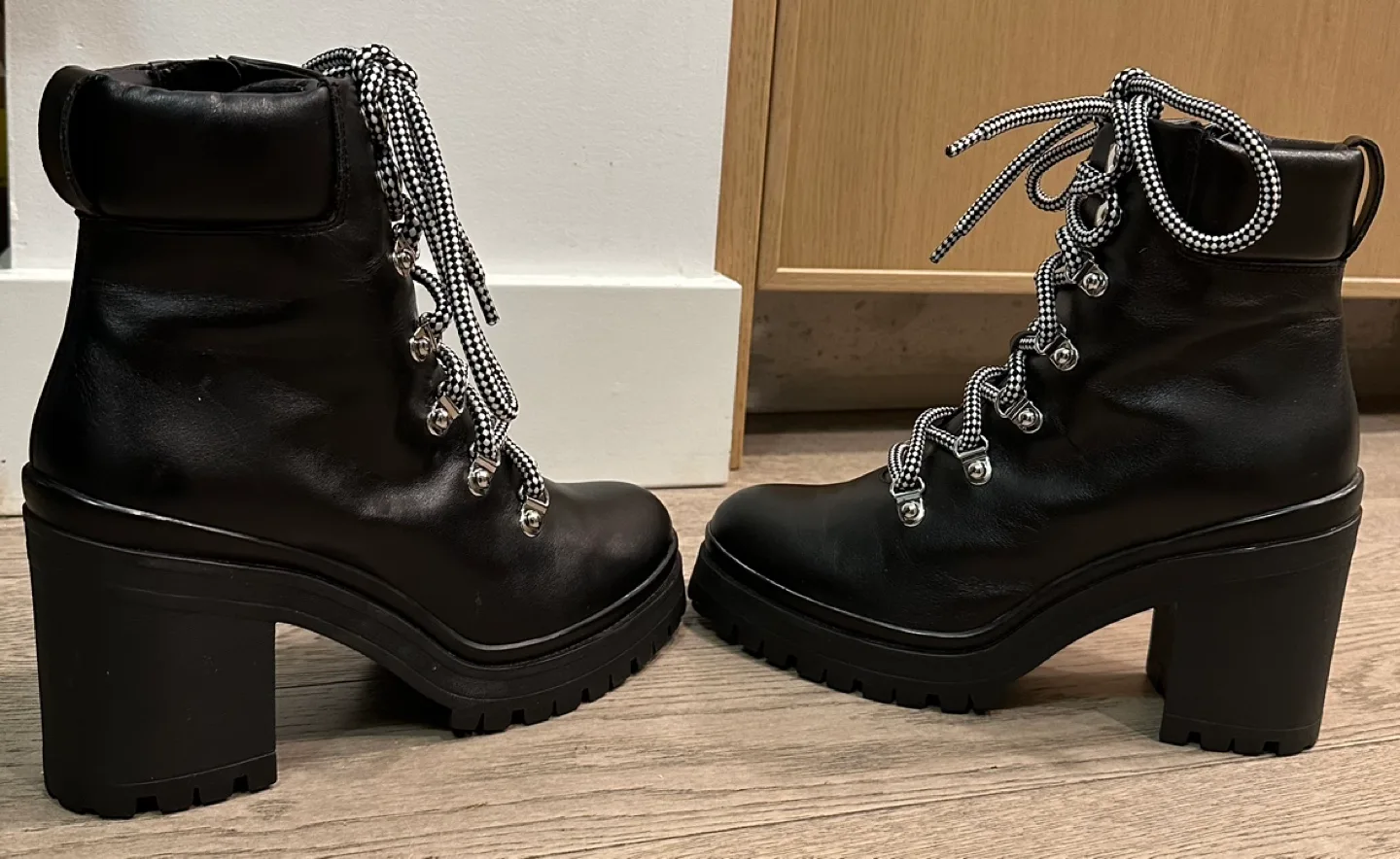 Rebecca Minkoff Black Leather Boots new in box image indicator(3)