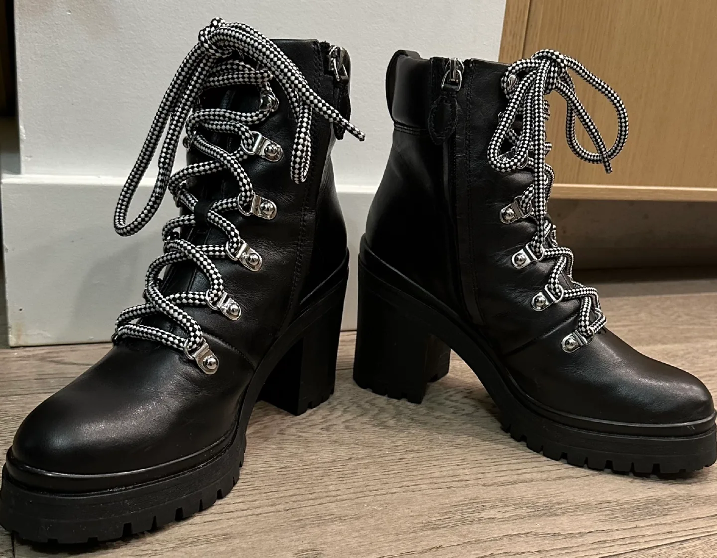 Rebecca Minkoff Black Leather Boots new in box image indicator(2)