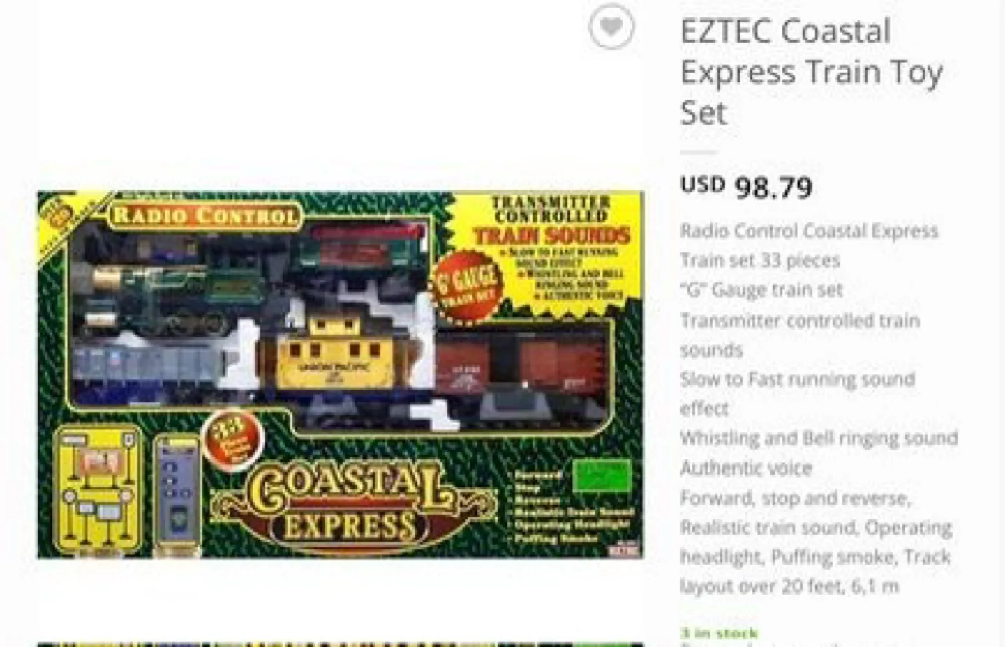 Coastal Express G Gauge Radio Controlled Train Set image indicator(7)