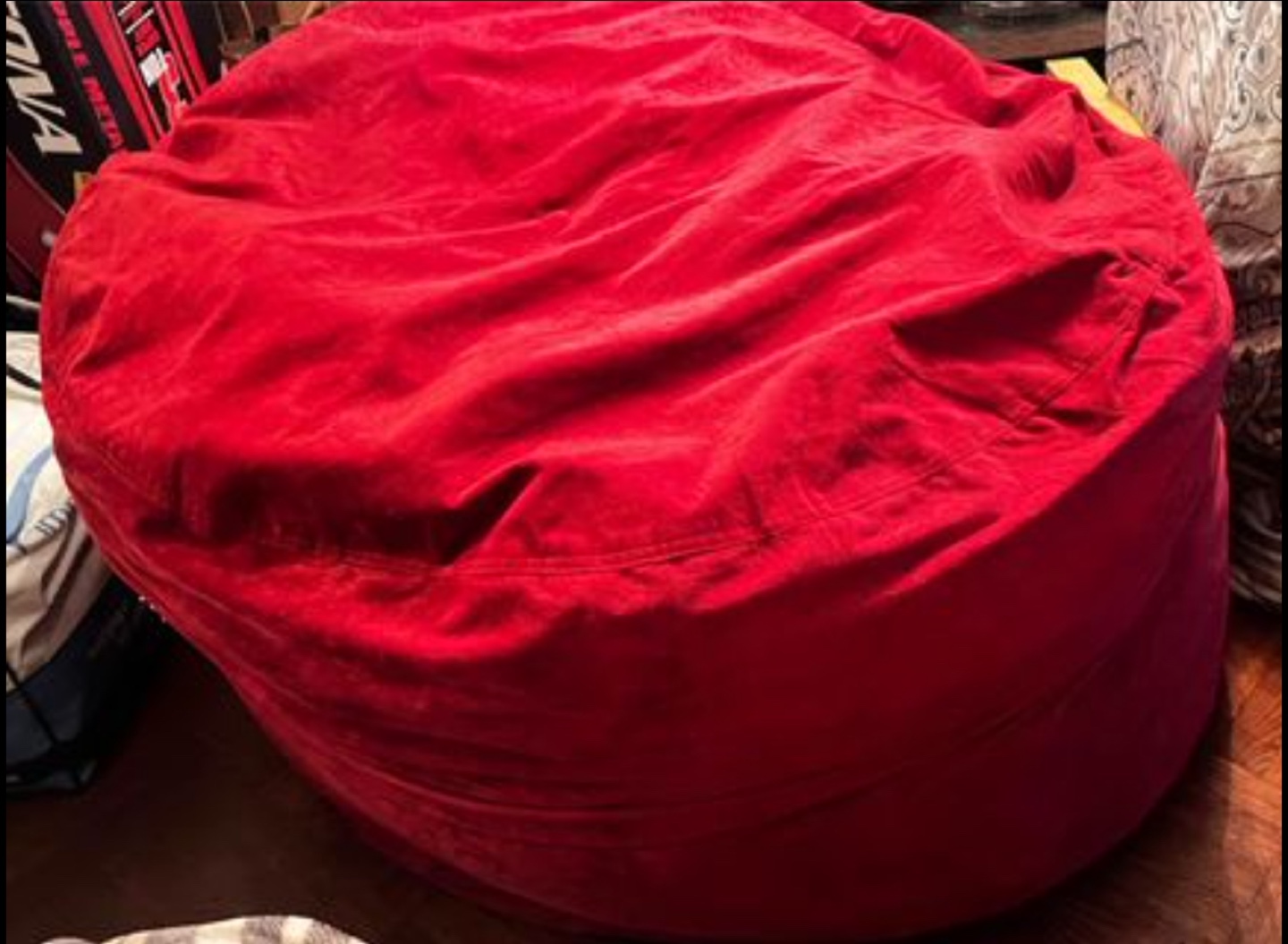 Giant Red Bean Bag Chair - photo 2