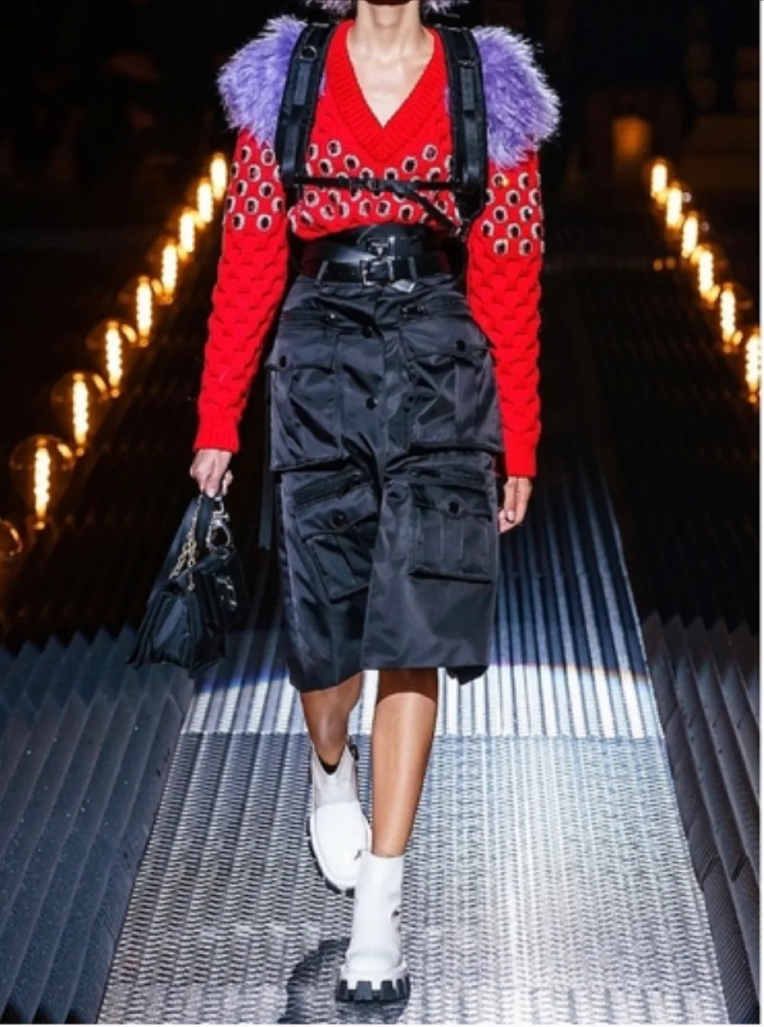 Authentic Prada White Patent Leather Chelsea Monolith Boots image indicator(7)