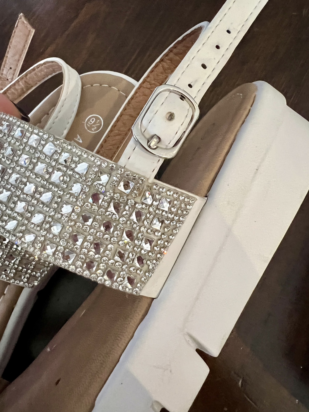ALEXIS Bendel Women Shoes Sandals - White Rhinestone Sandals - photo 2