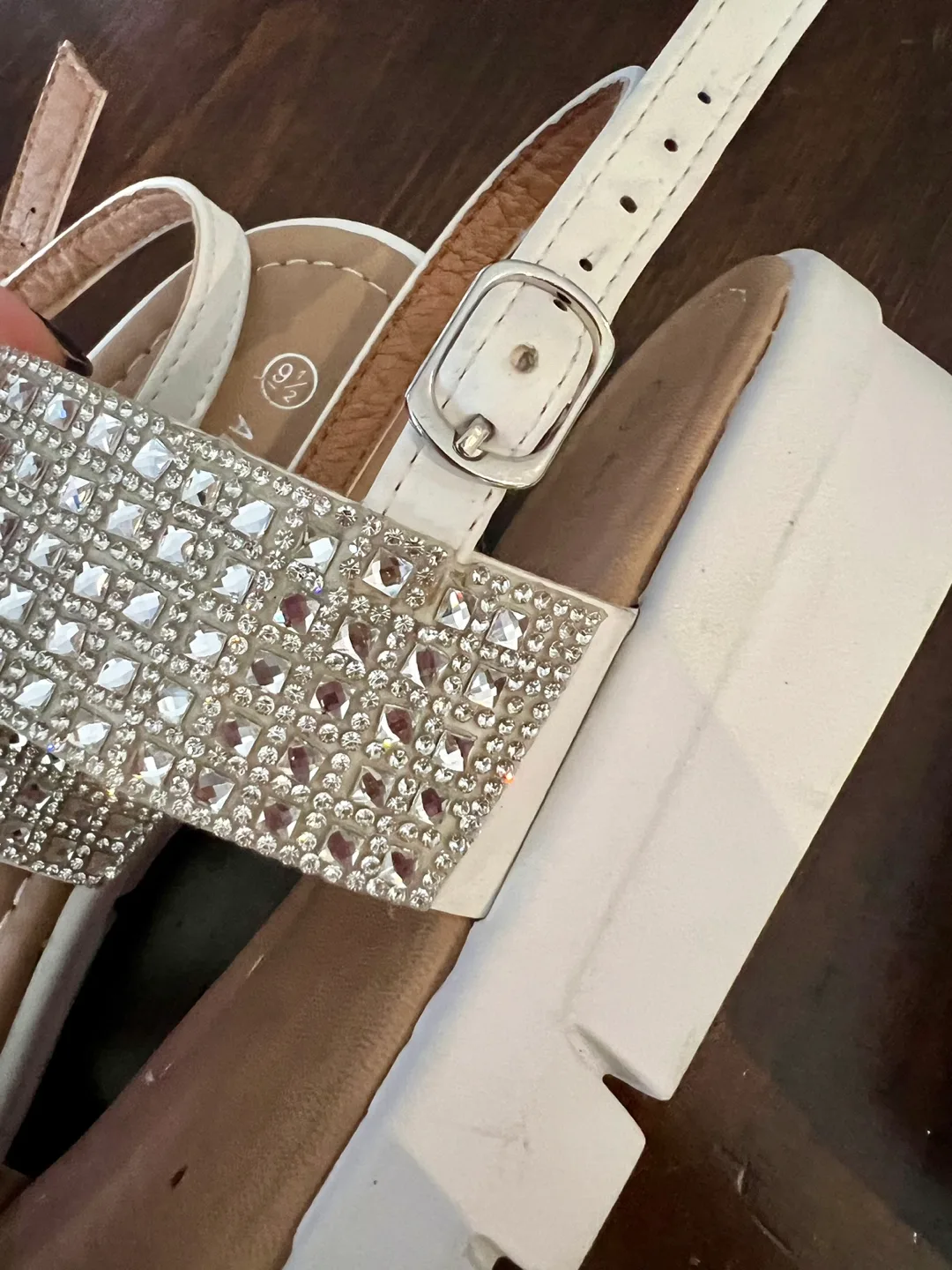 ALEXIS Bendel Women Shoes Sandals - White Rhinestone Sandals image indicator(2)