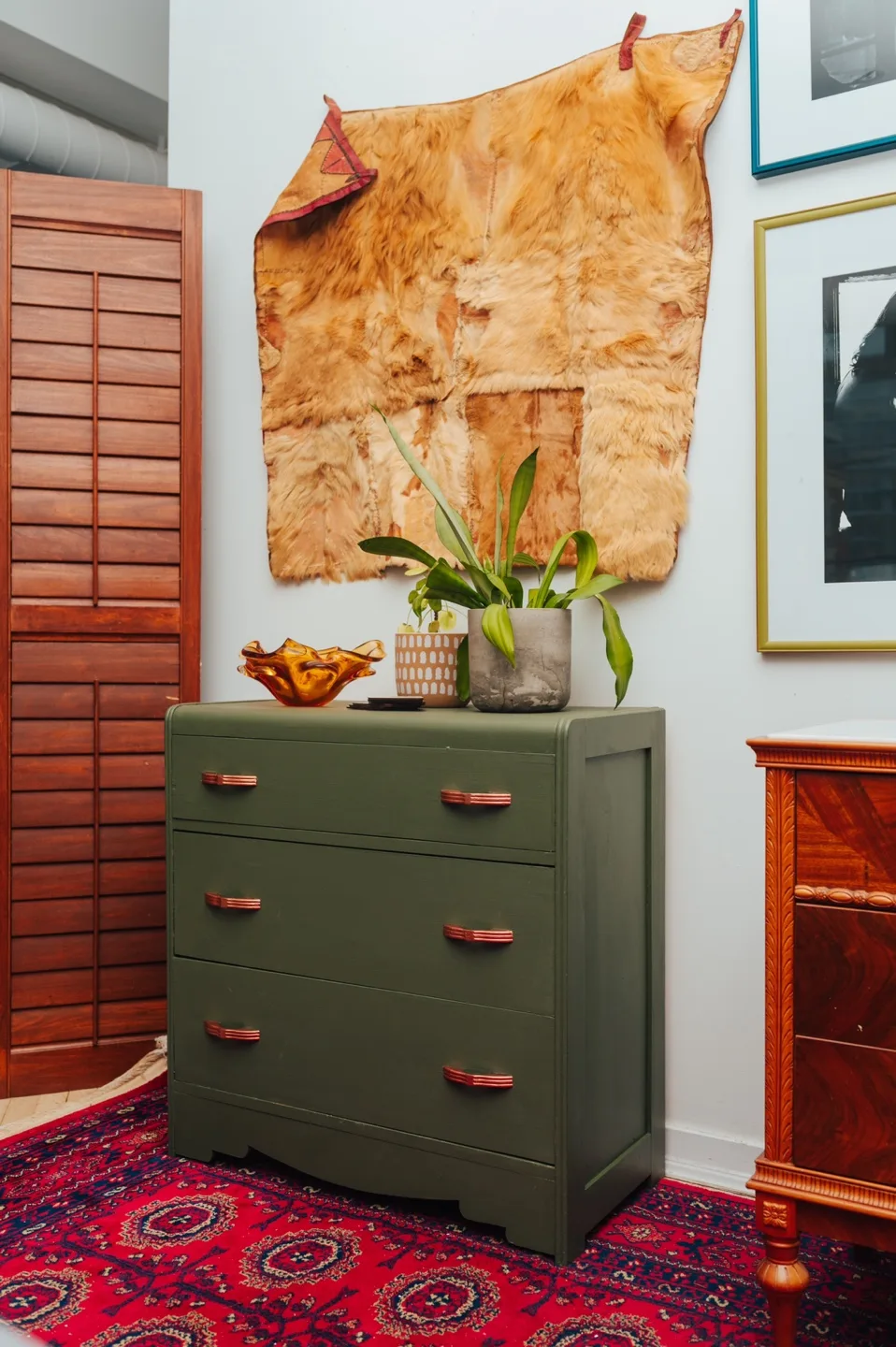 Vintage Fur Patchwork Hide Wall Hanging image indicator(4)