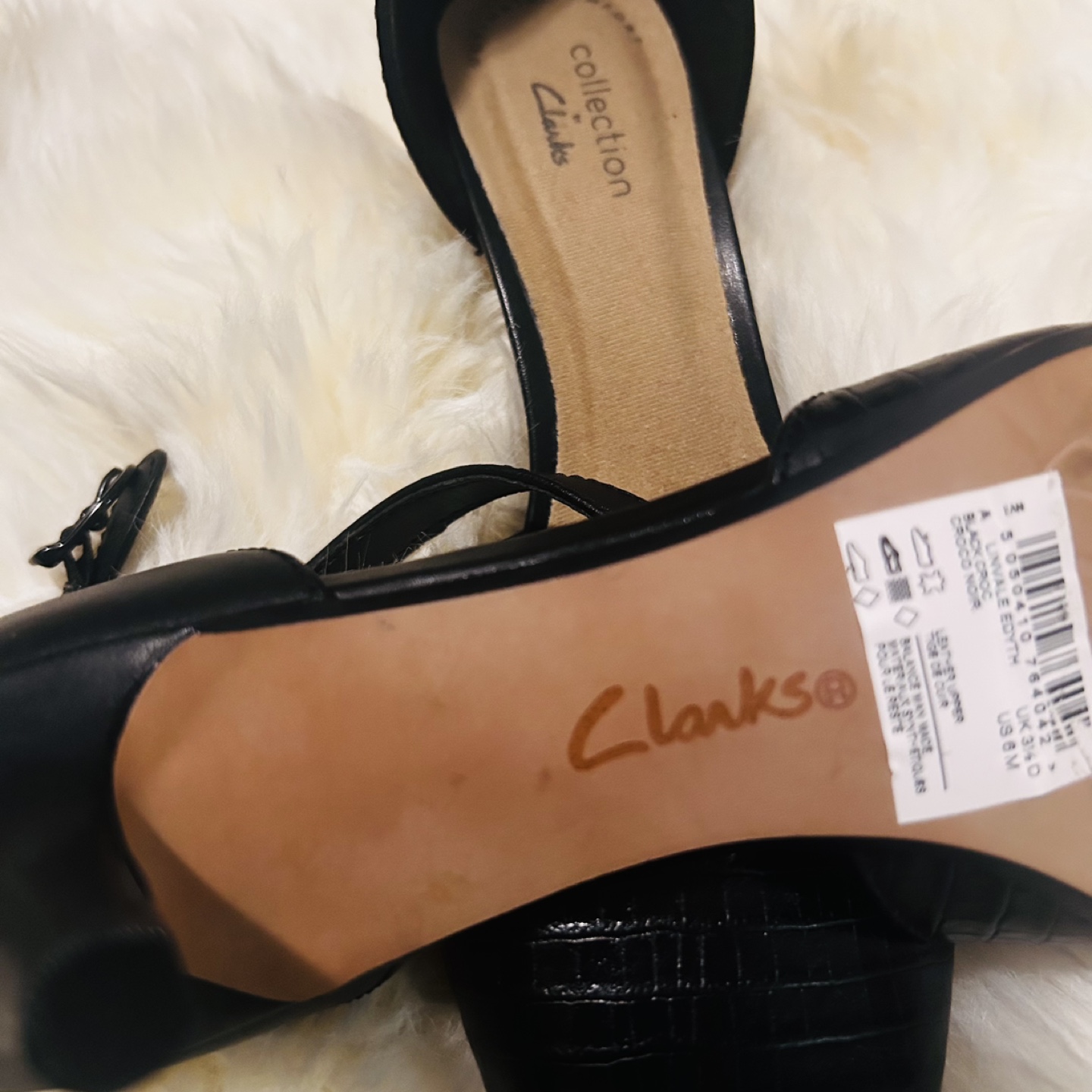 Clarks Black Ankle Strap Heels - photo 4