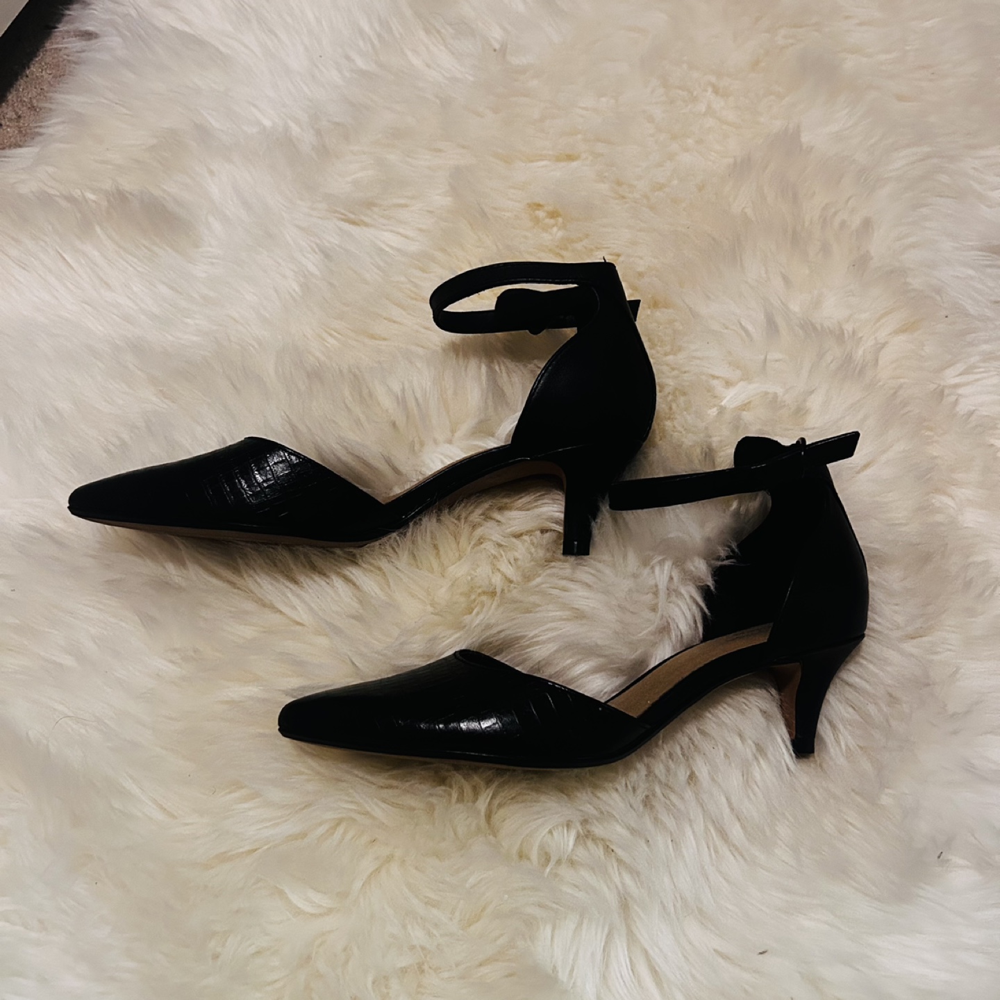 Clarks Black Ankle Strap Heels - photo 2