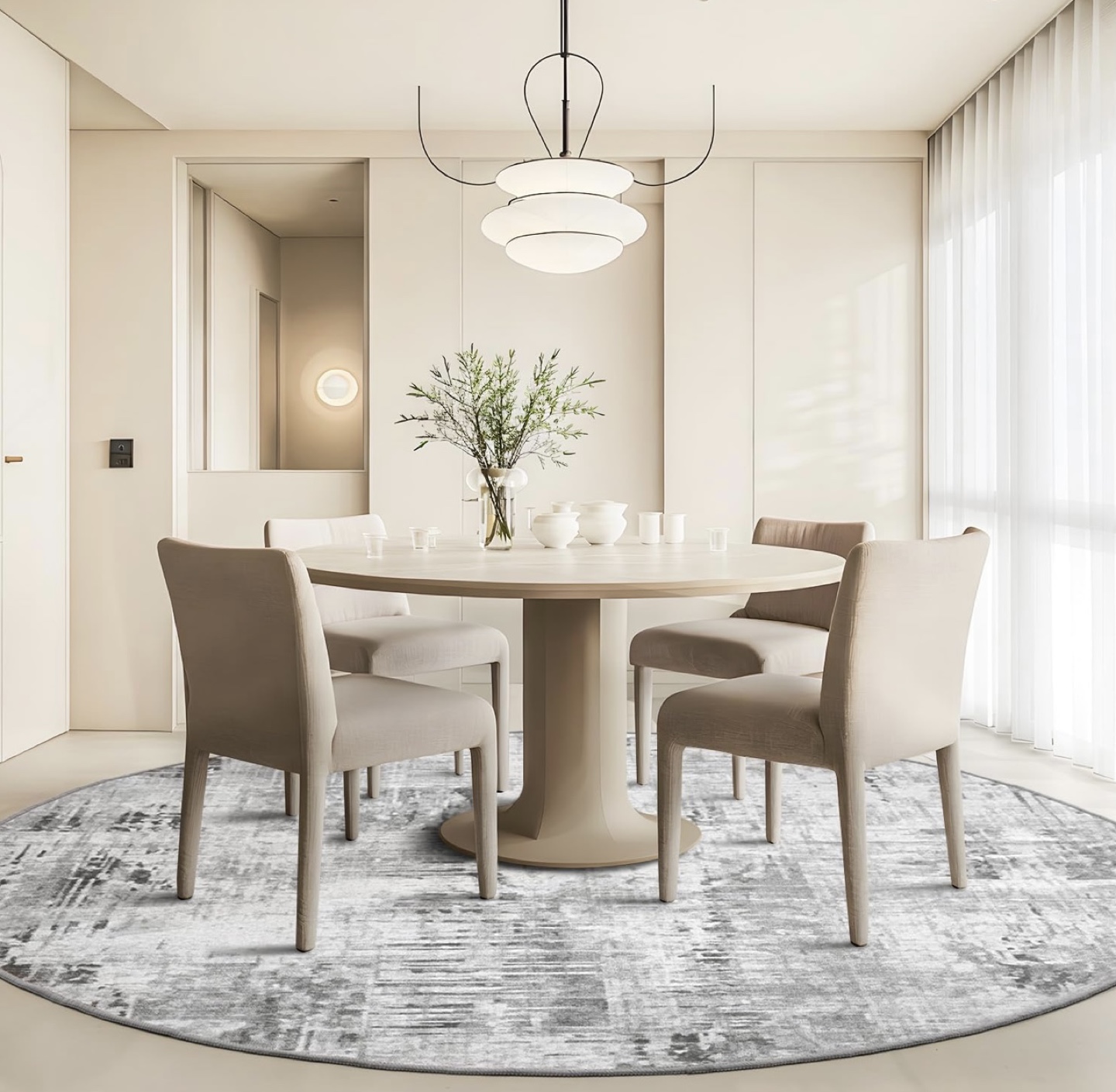 living room abstract rug 6 by 6ft - photo 2