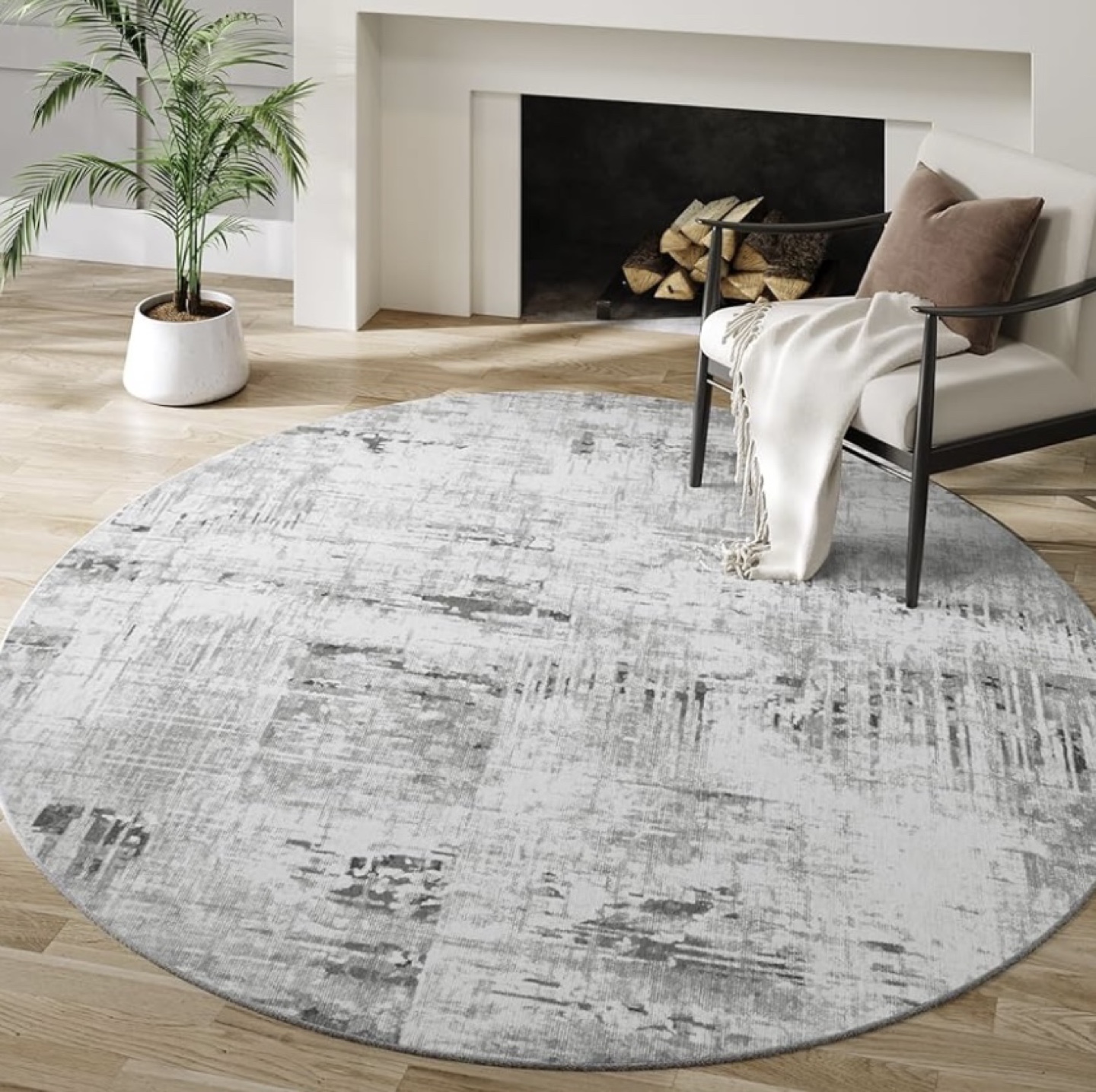 living room abstract rug 6 by 6ft