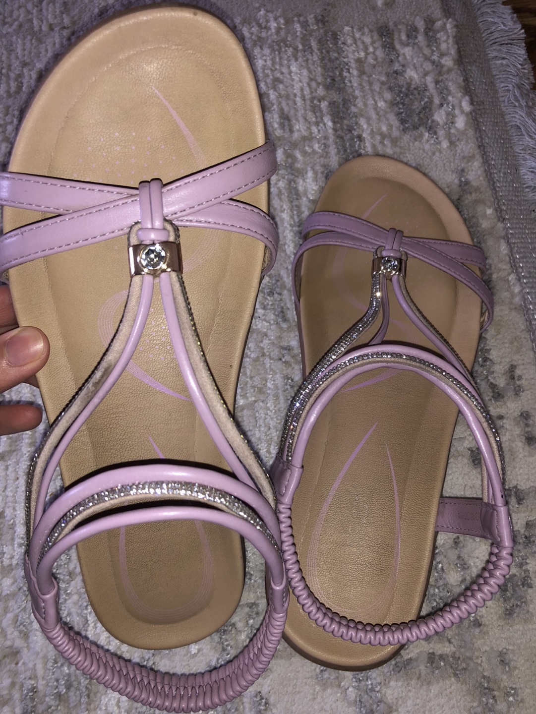 Purple Strappy Sandals