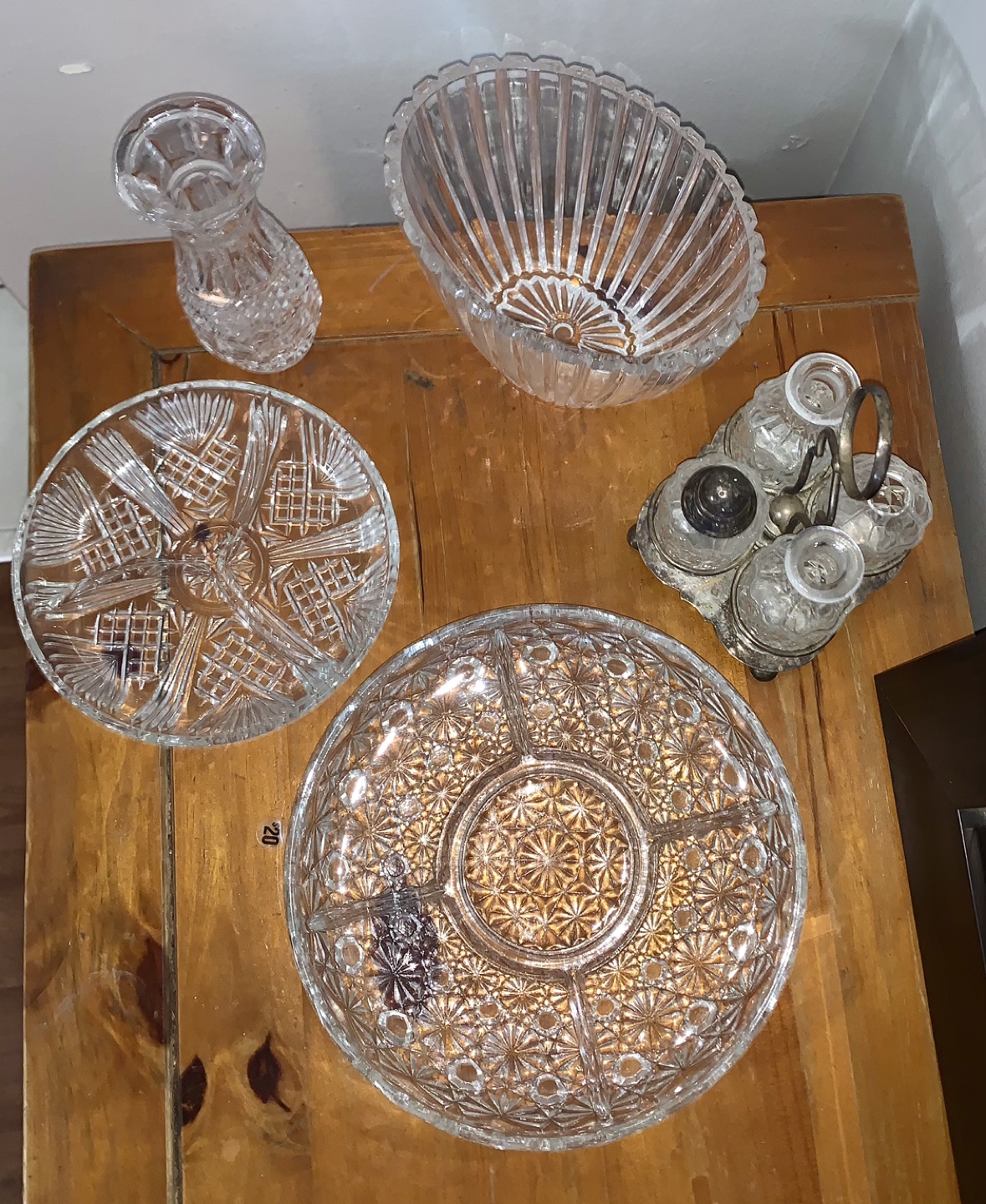 Vintage Cut Glass Serving Dishes - photo 2