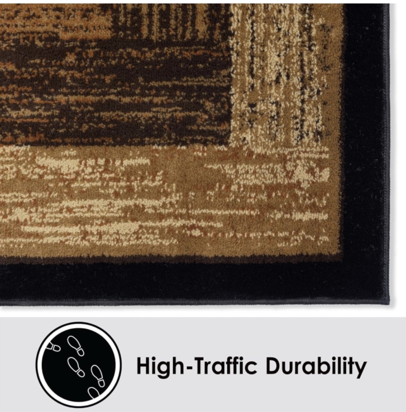 Brand New, Area Rug, Brown and Black, Modern Design
