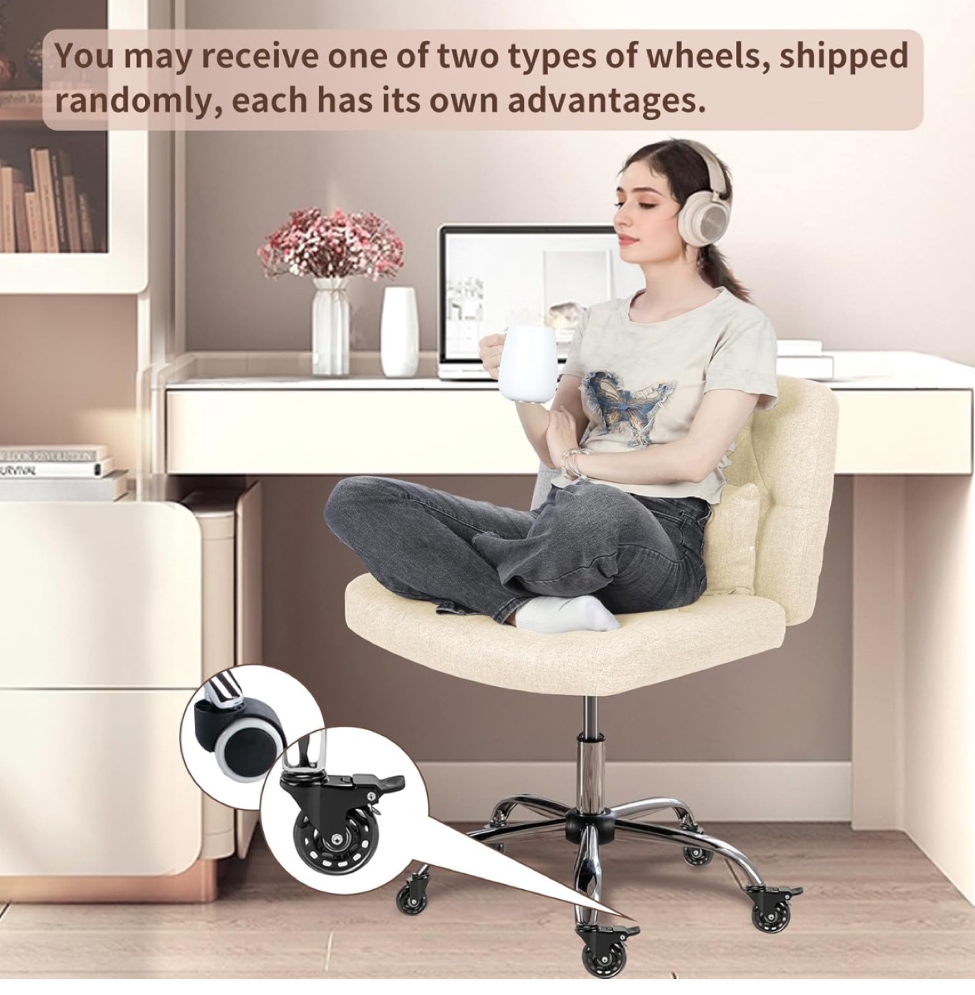 Office Chair with Wheels and Adjustable Height - photo 3