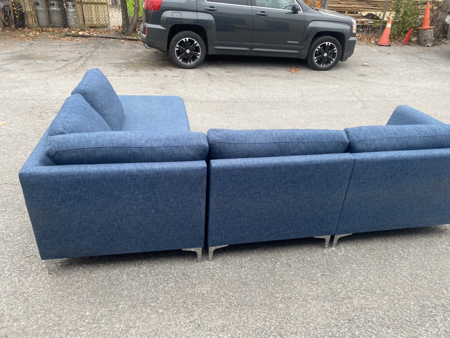 (Free Delivery) Blue Sectional Modular Sofa Couch - photo 4