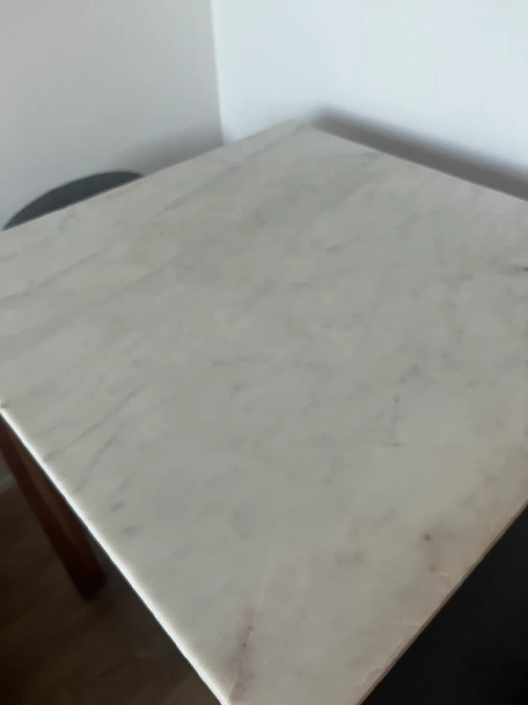 CB2 Marble and Wood High Top Table image indicator(4)