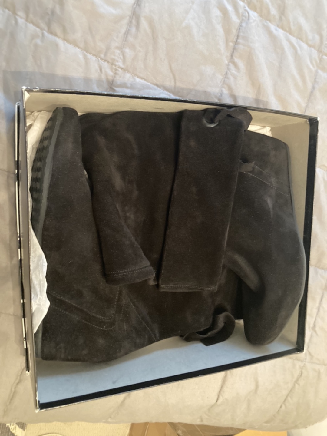 Brown's Shoes Black Suede Knee-High Boots - photo 4