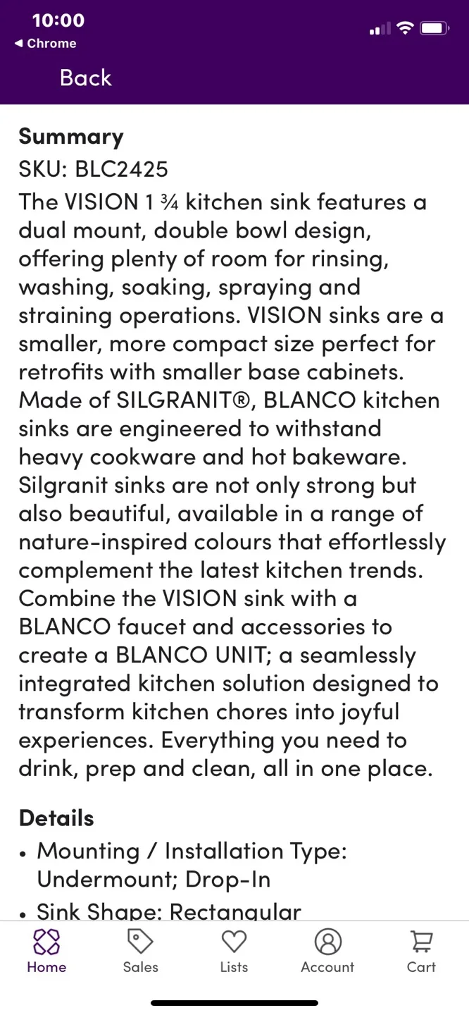 BLANCO VISION 1 1/4 Double Bowl Kitchen Sink image indicator(5)