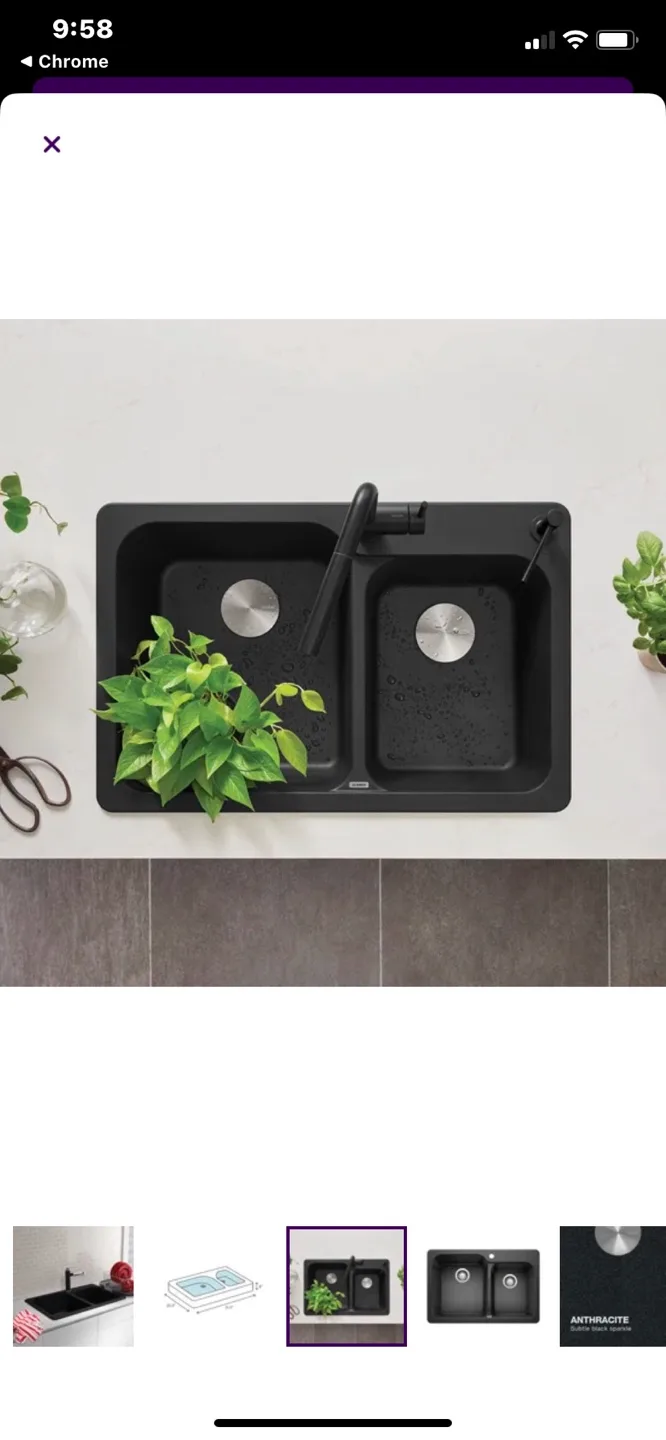 BLANCO VISION 1 1/4 Double Bowl Kitchen Sink image indicator(2)