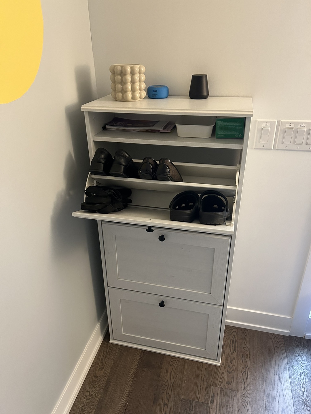 White 3-Tier Shoe Rack