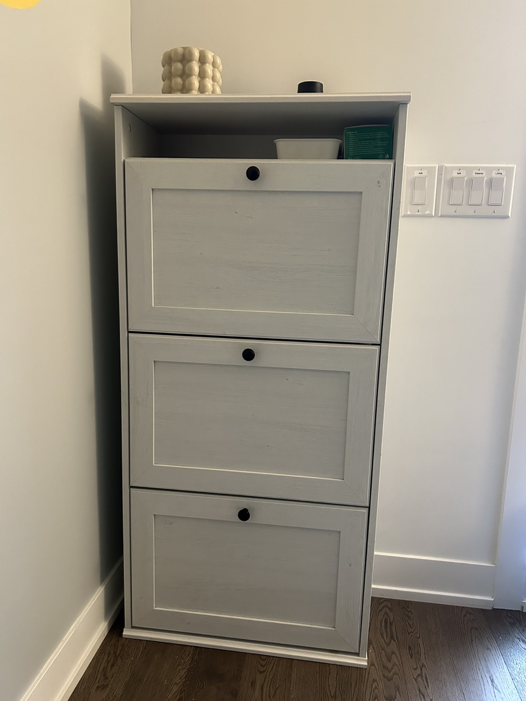 White 3-Tier Shoe Rack - photo 2