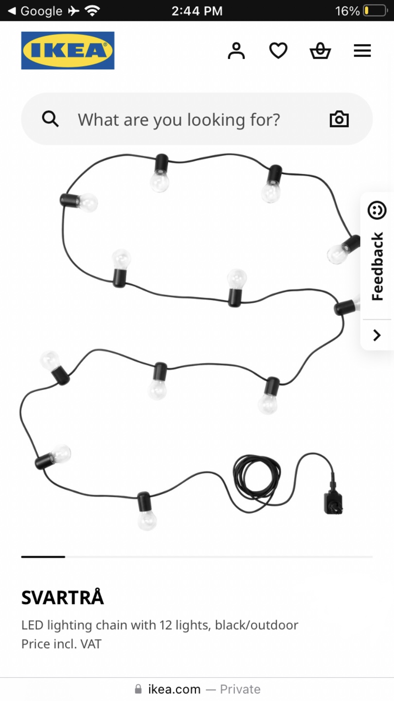 IKEA SVARTRA Outdoor LED String Lights - photo 3