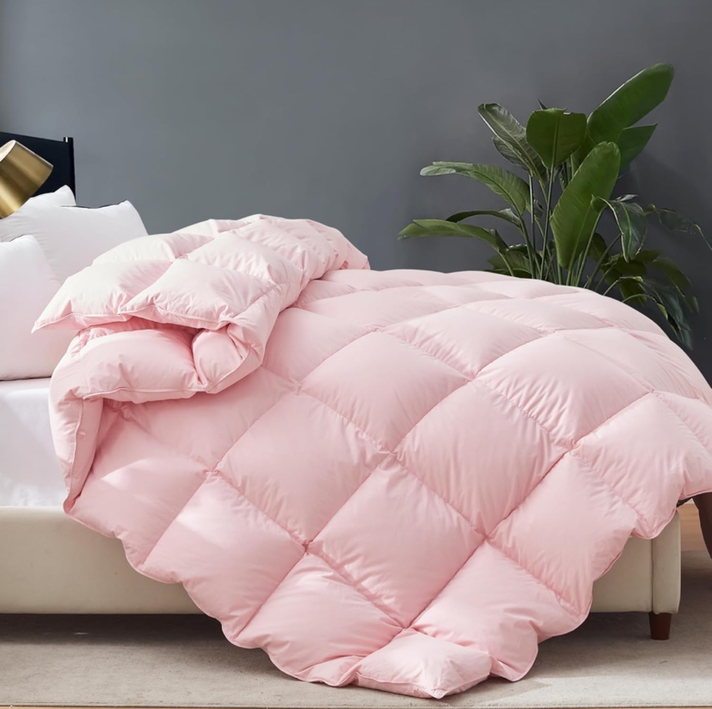 Pink Down Fiber Comforter king size - New - photo 2