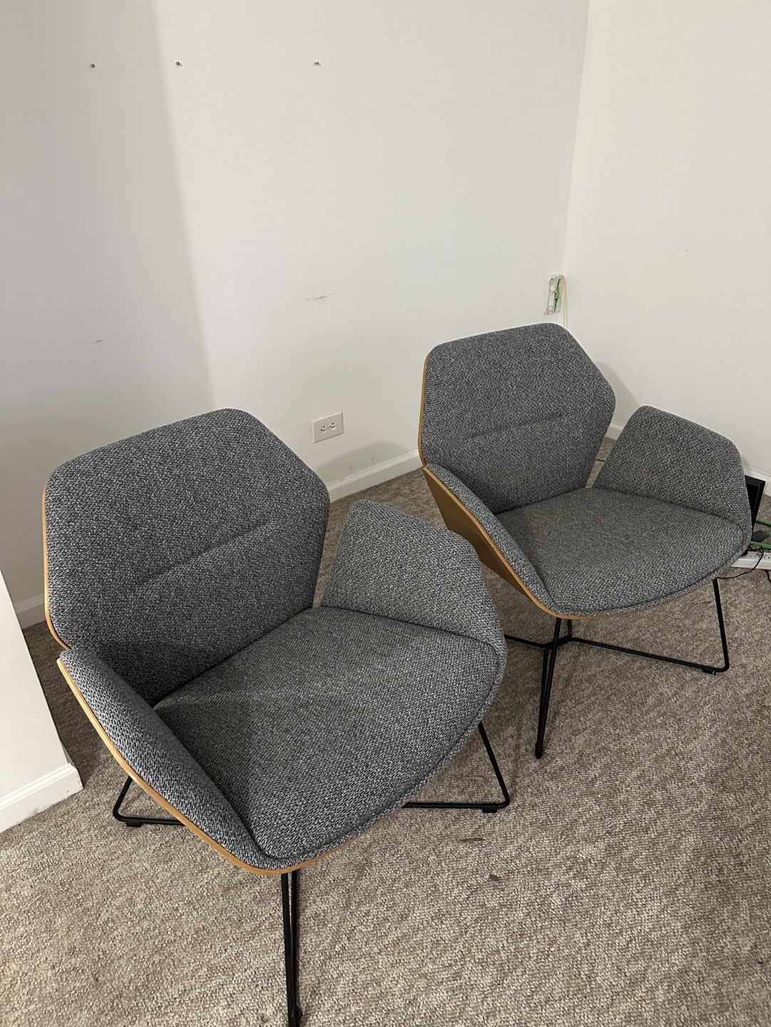 Set of Two Modern Accent Chairs