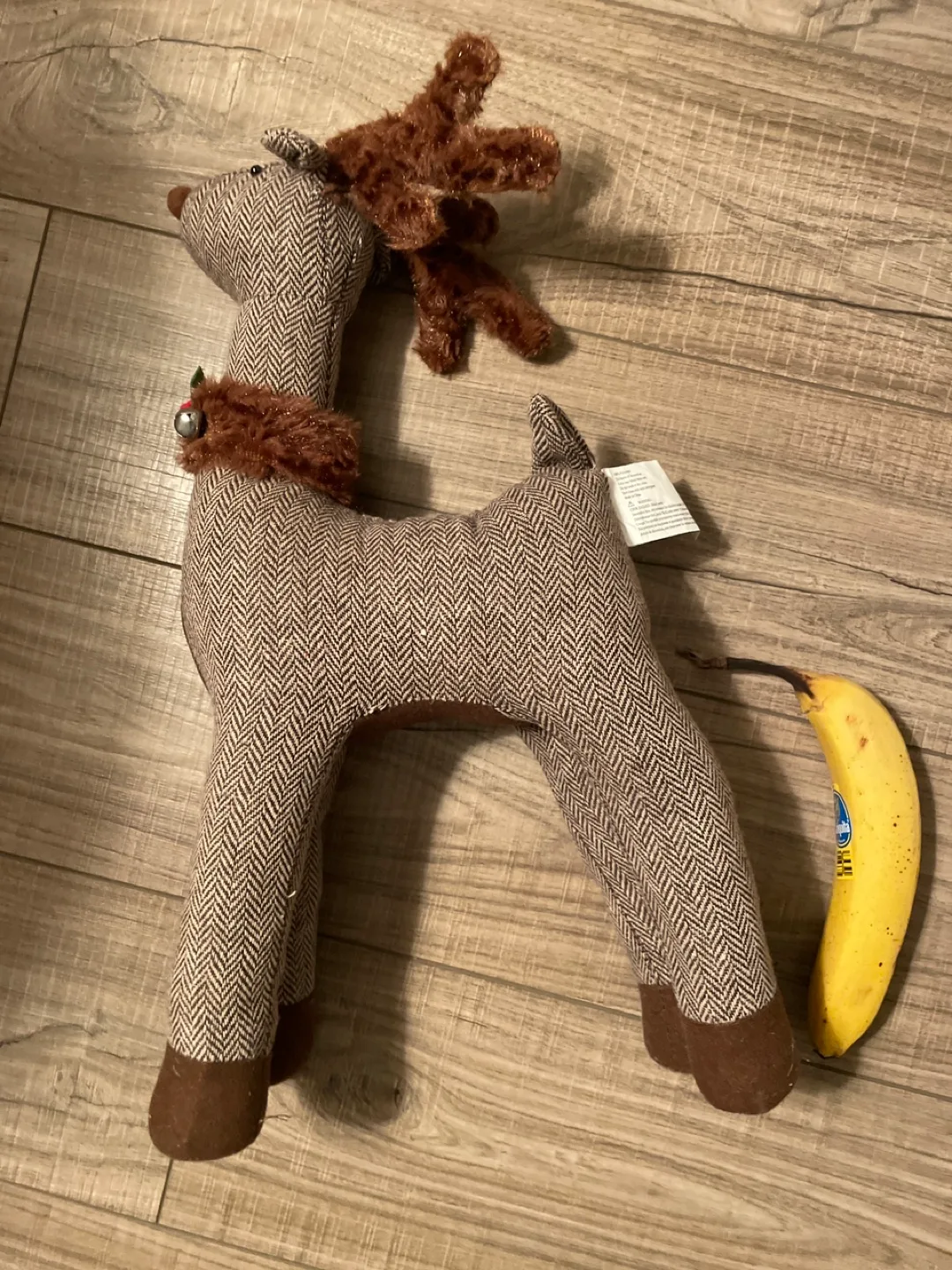 Large Brown and White Plaid Reindeer image indicator(2)