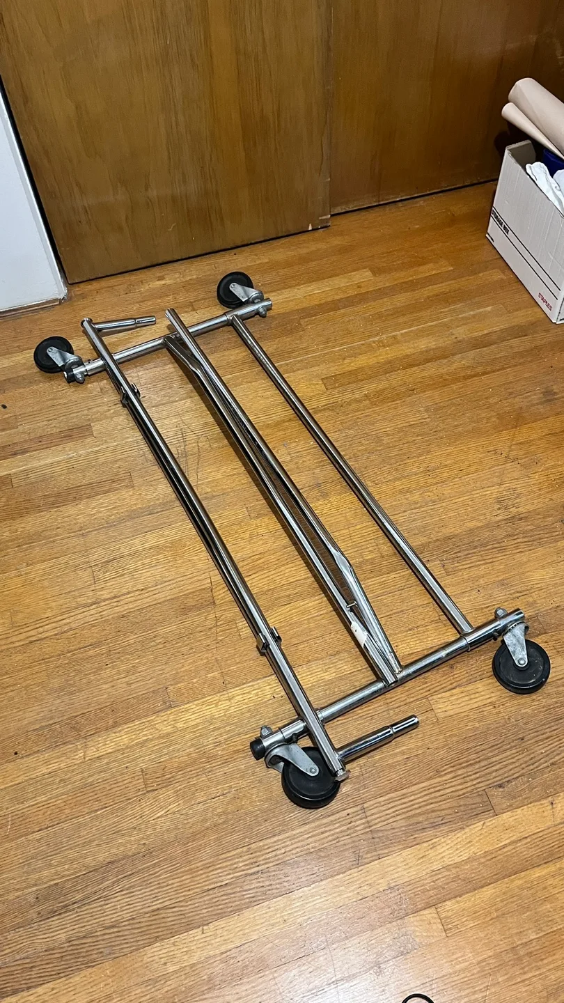 Chrome Rolling Garment Rack thumbnail