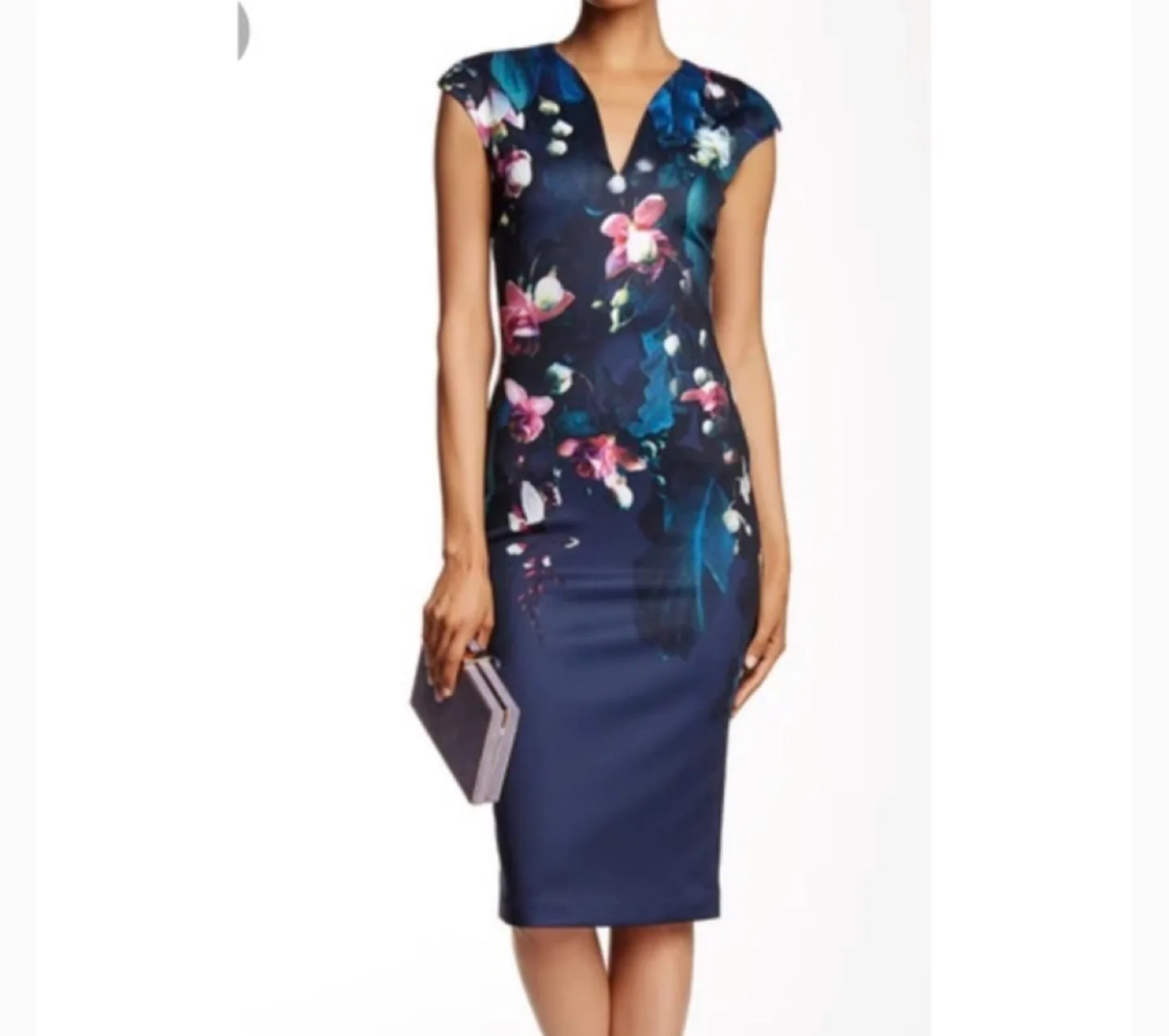 Ted Baker Floral Midi Dress thumbnail