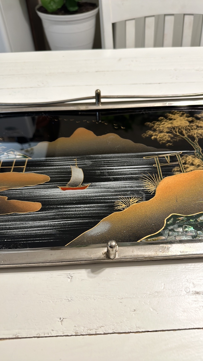 1920s Antique French Hand painted serving tray - photo 4