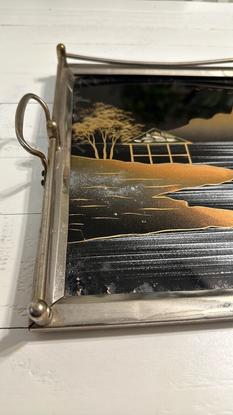 1920s Antique French Hand painted serving tray - photo 5