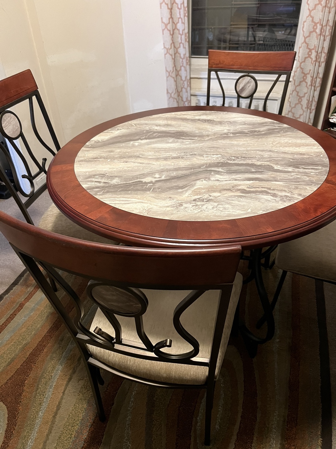 Dining Table Set with 4 Chairs