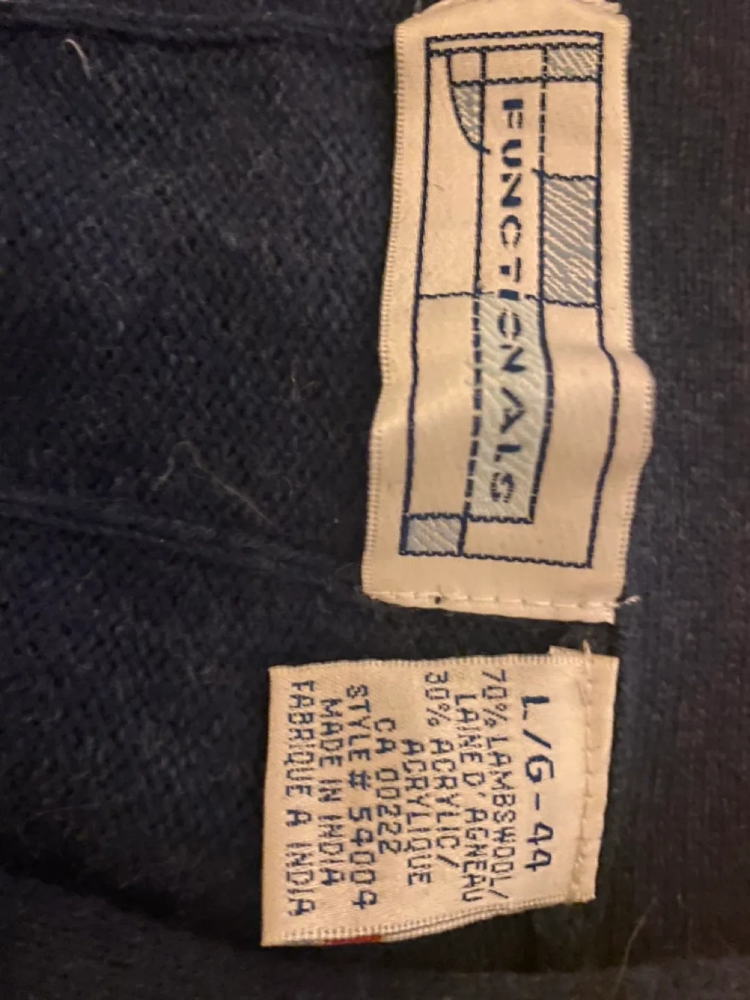 Men's  Blue V-Neck  Button Up  Sweater Vest image indicator(2)