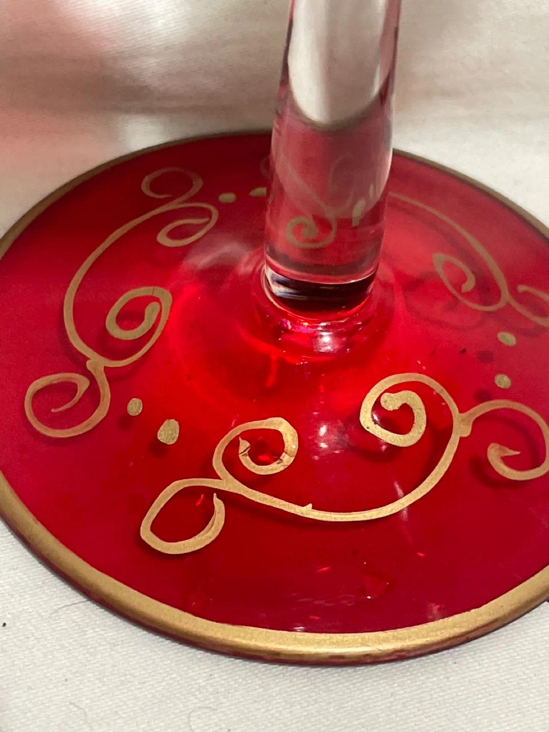 Set of 4 Hand Painted Christmas Wine Glasses image indicator(5)