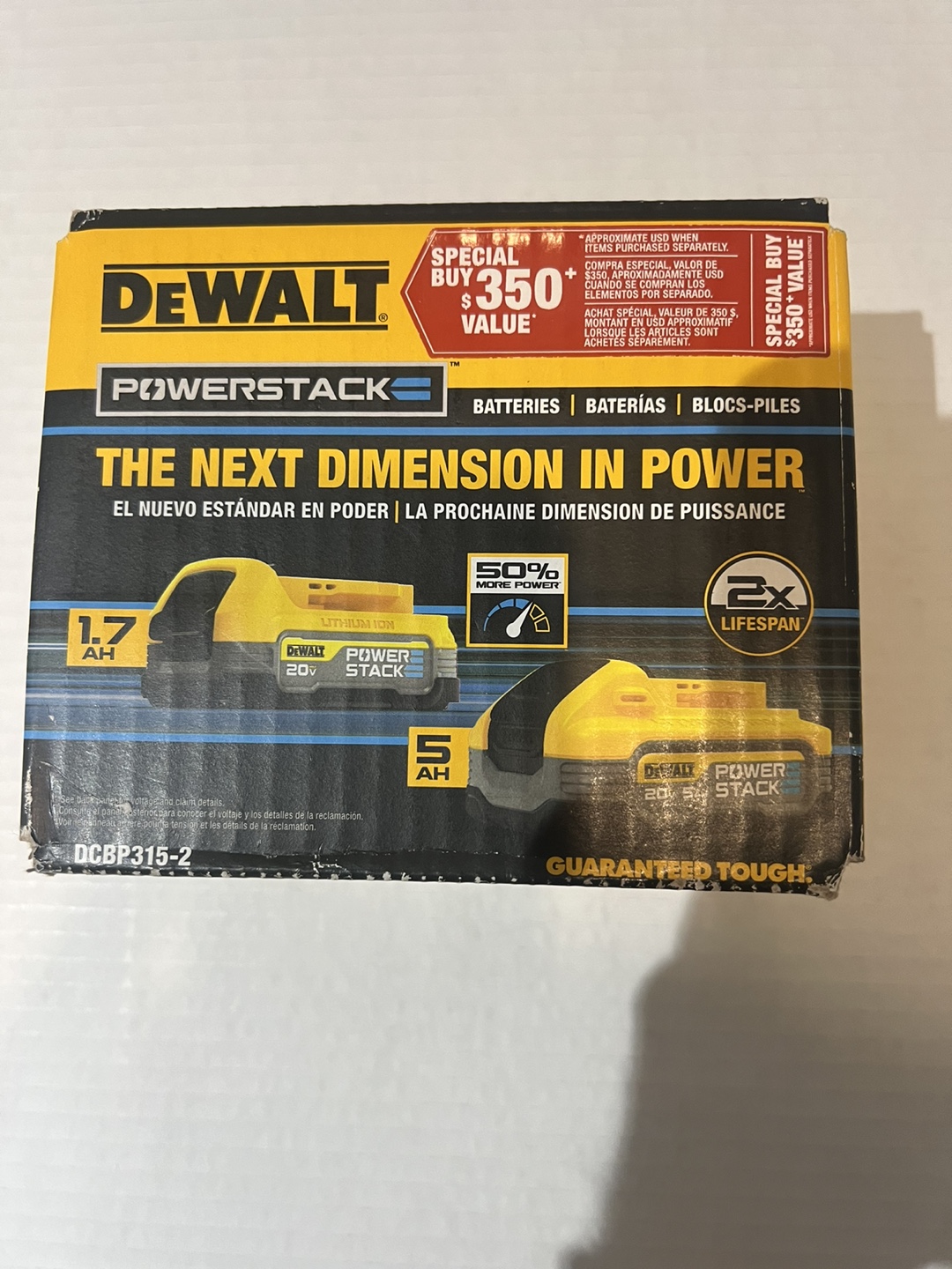 DeWalt Powerstack 1.7 Ah and 5 Ah Battery 2 Pack