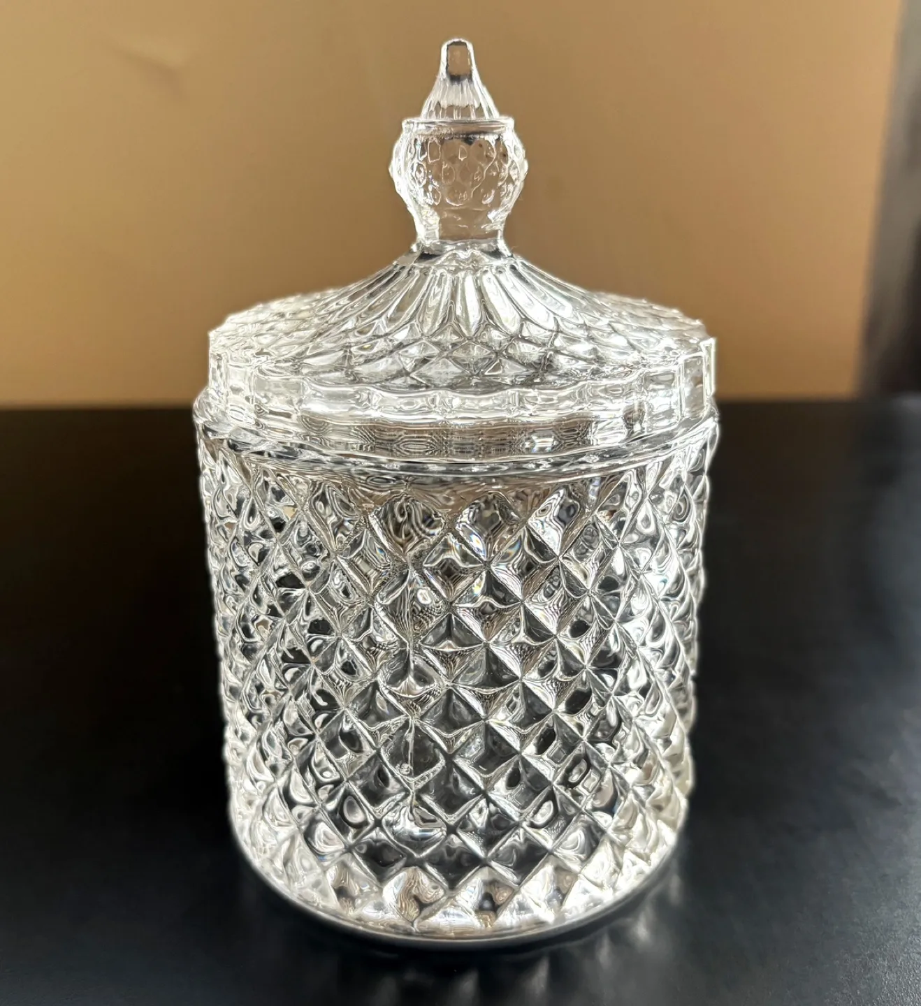 Crystal Glass Jar with Lid thumbnail