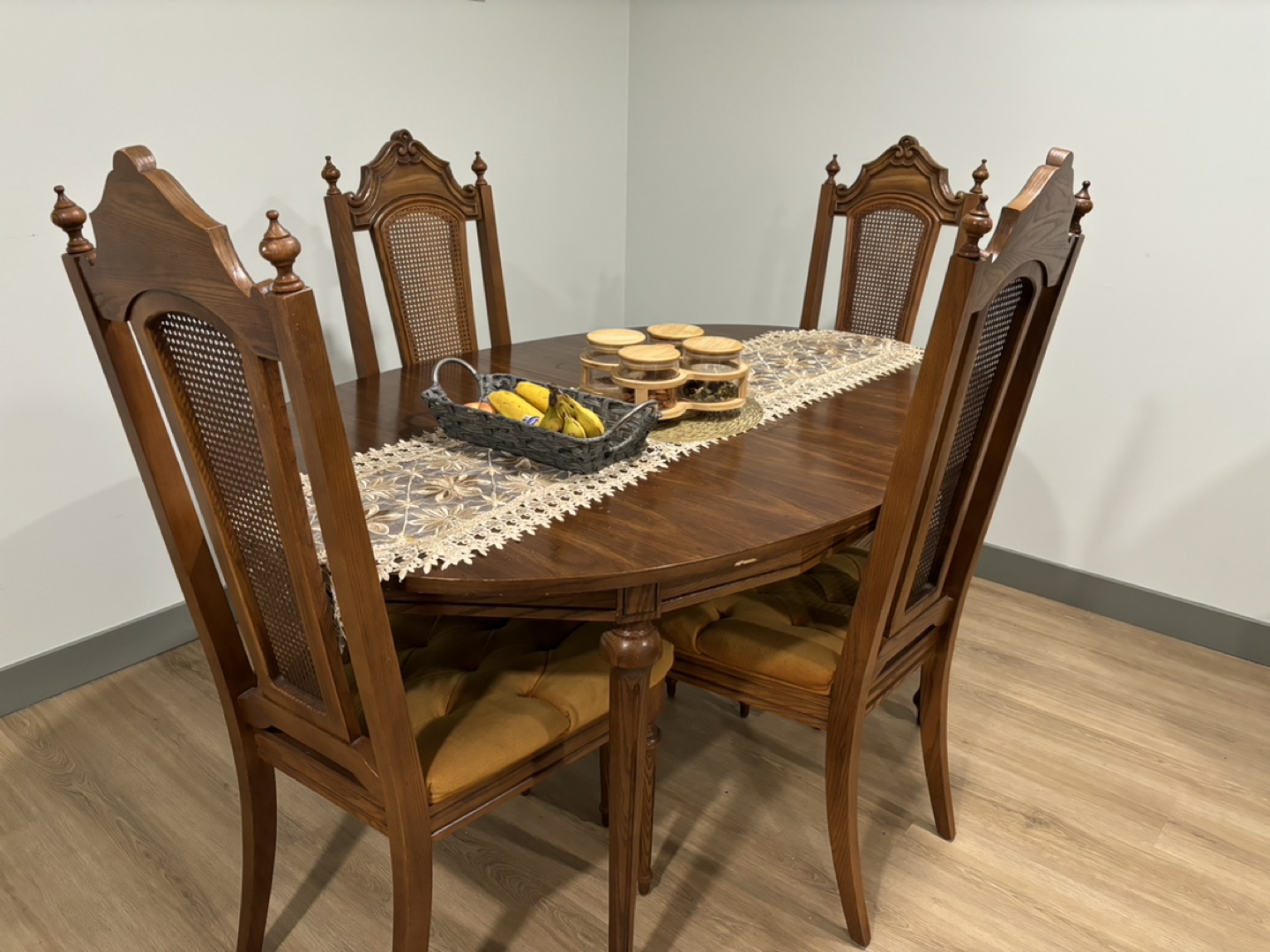 Wooden Dining Table Set with 6 chairs
