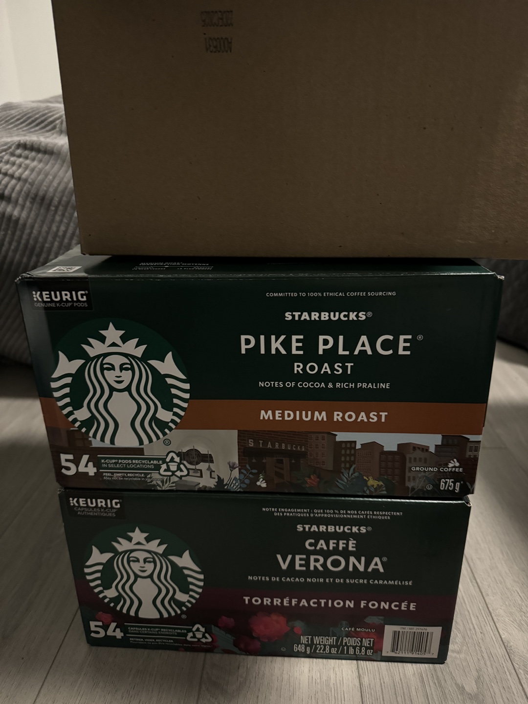 Starbucks and Caffe Verona K-Cup Pods