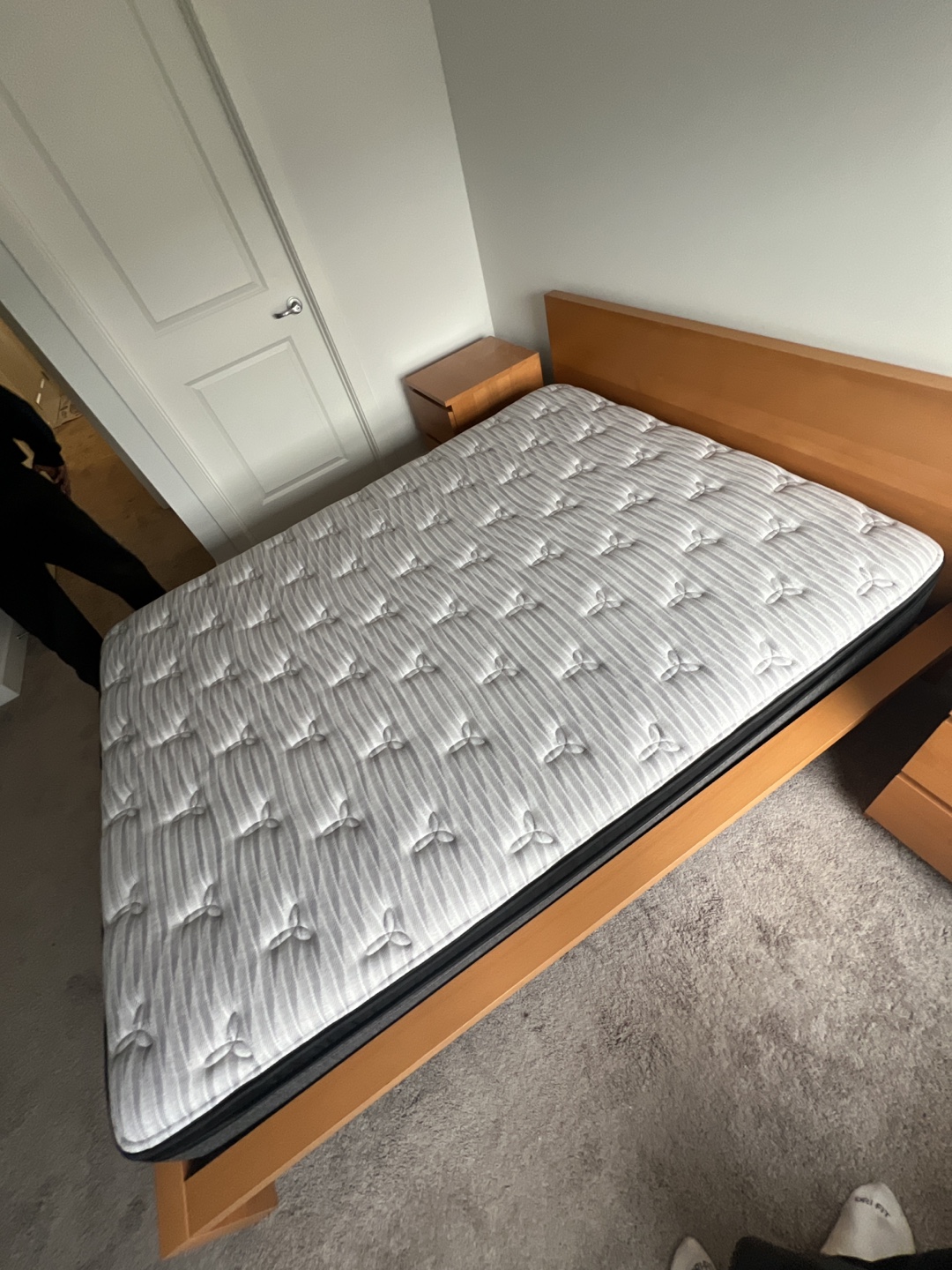 Queen Bed Frame and mattress