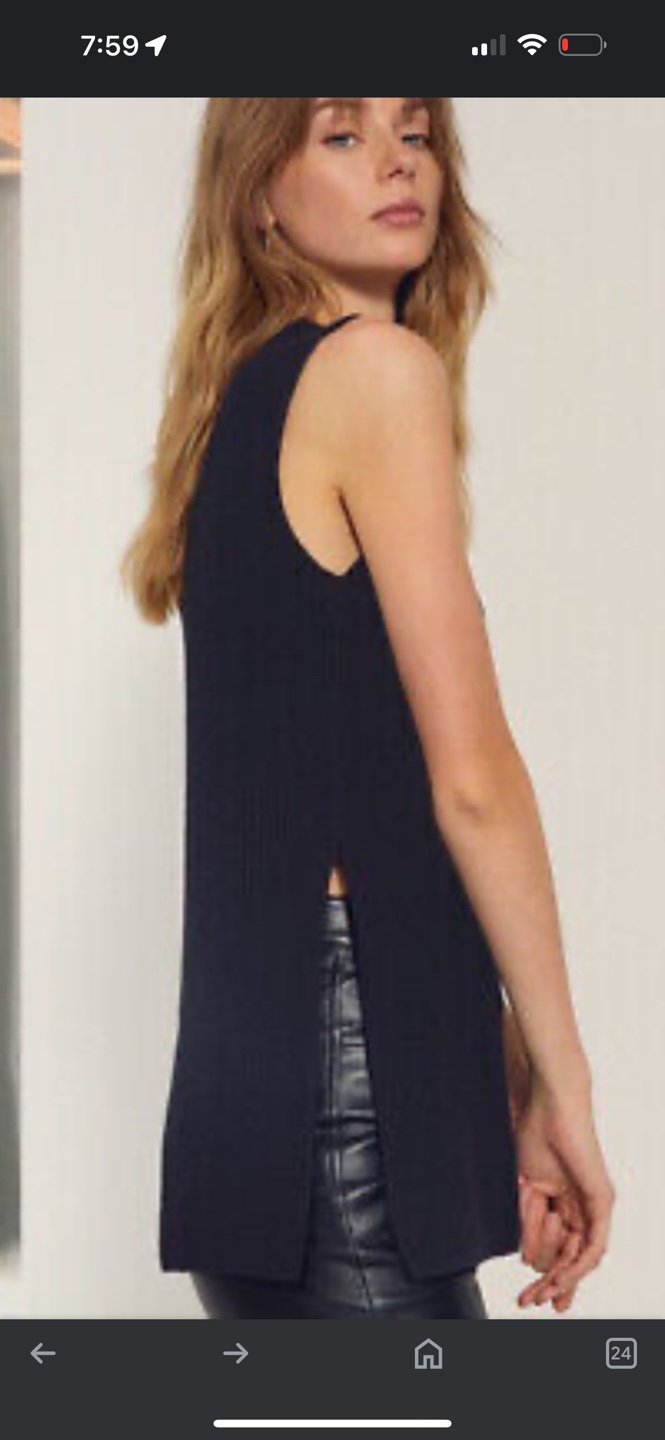 Wilfred Blue Knit Tank Top - photo 2